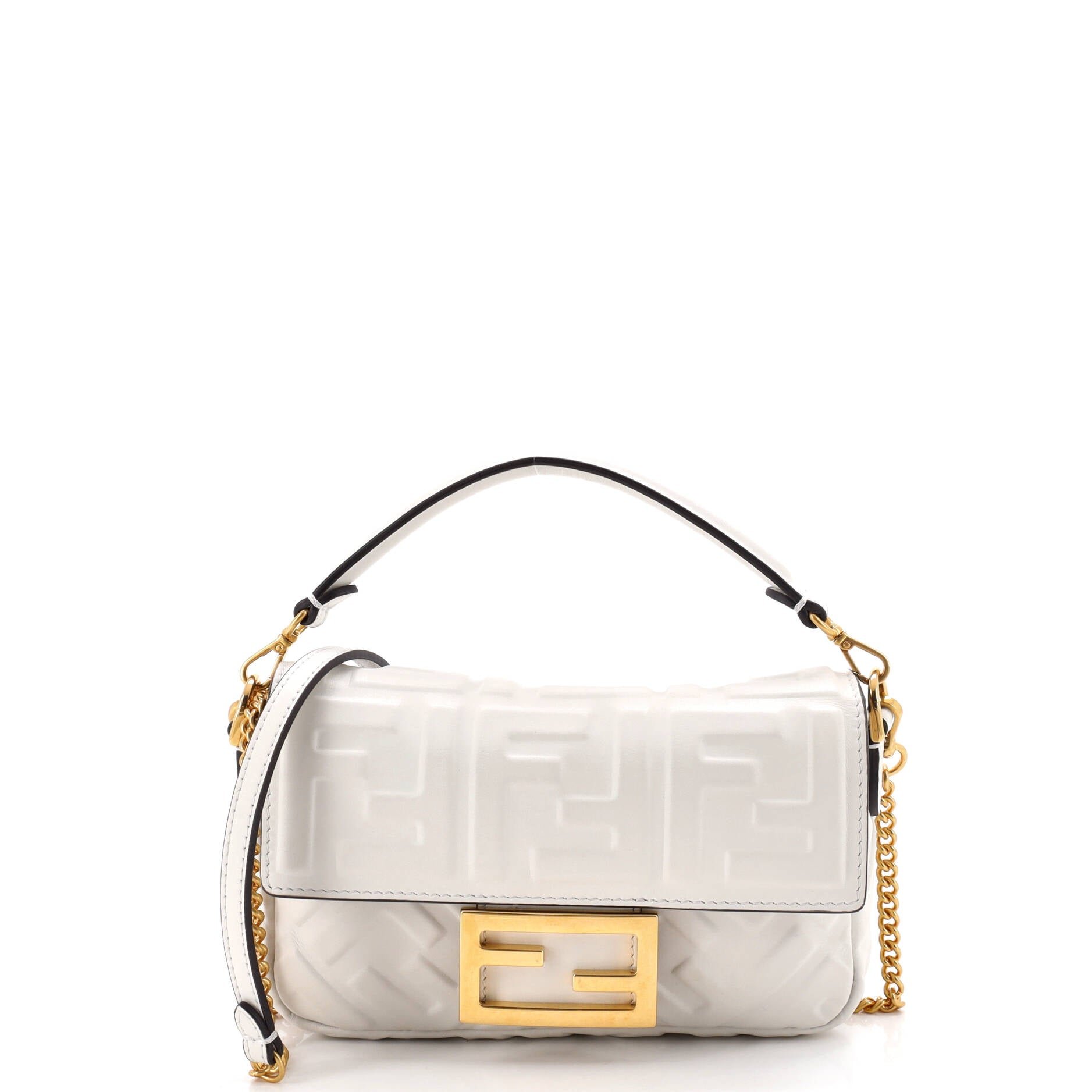 Baguette NM Bag Zucca Embossed Leather Mini