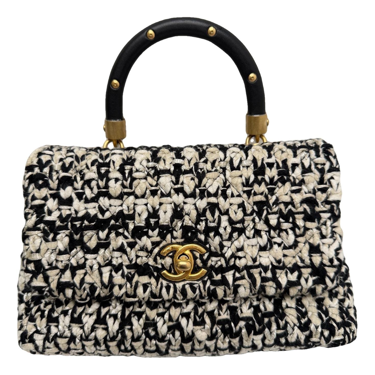 Coco Handle tweed handbag