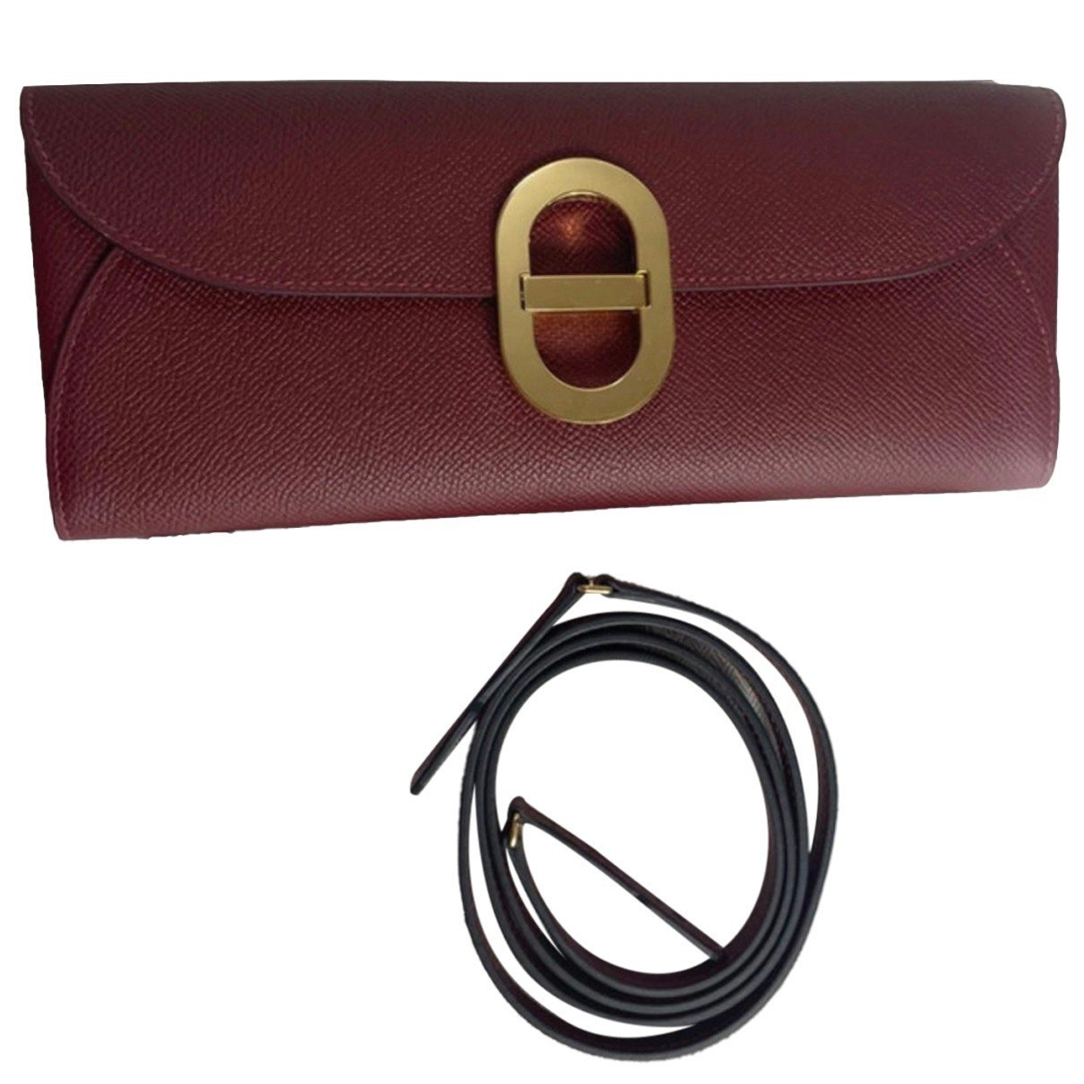Leather clutch bag