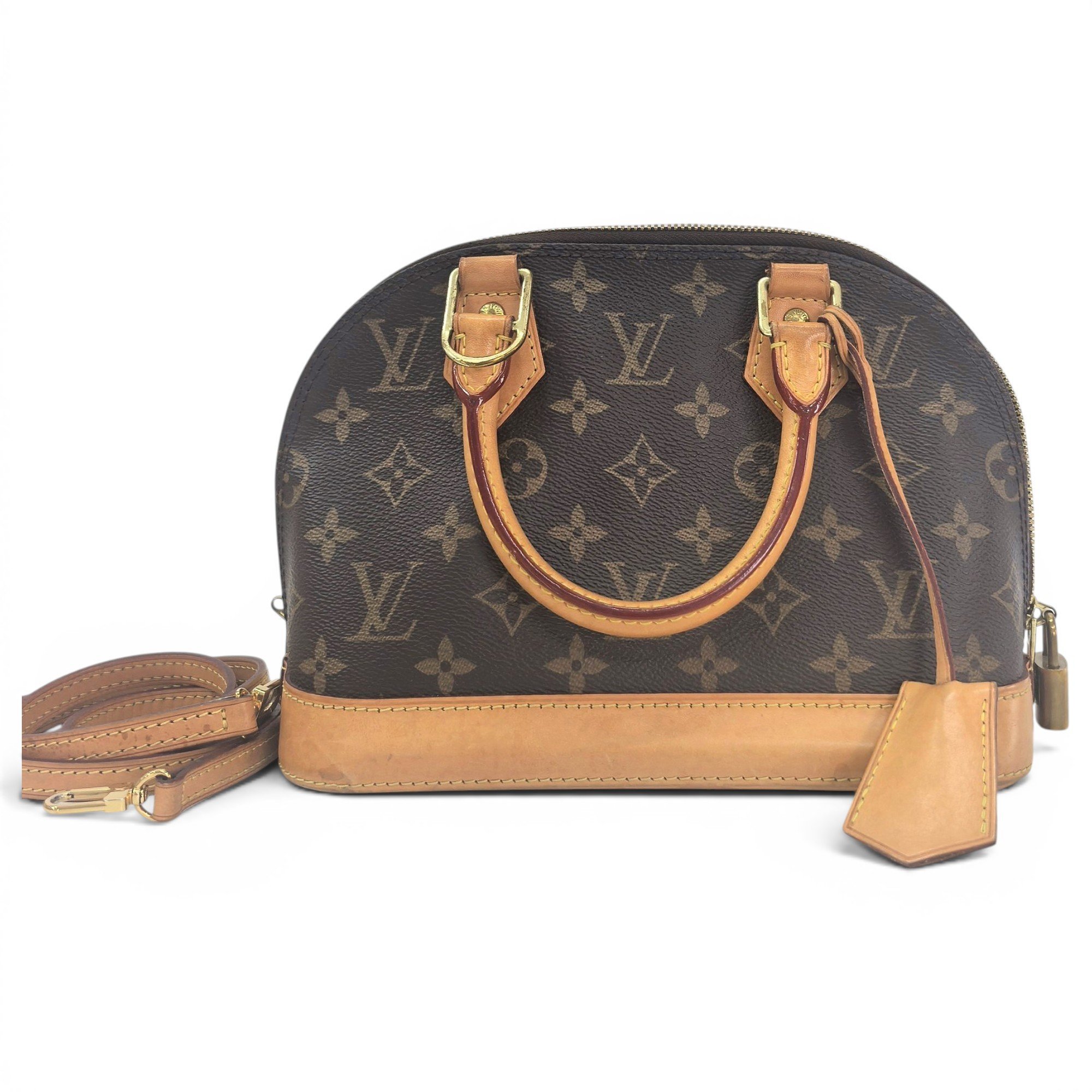 Louis Vuitton Alma leather handbag