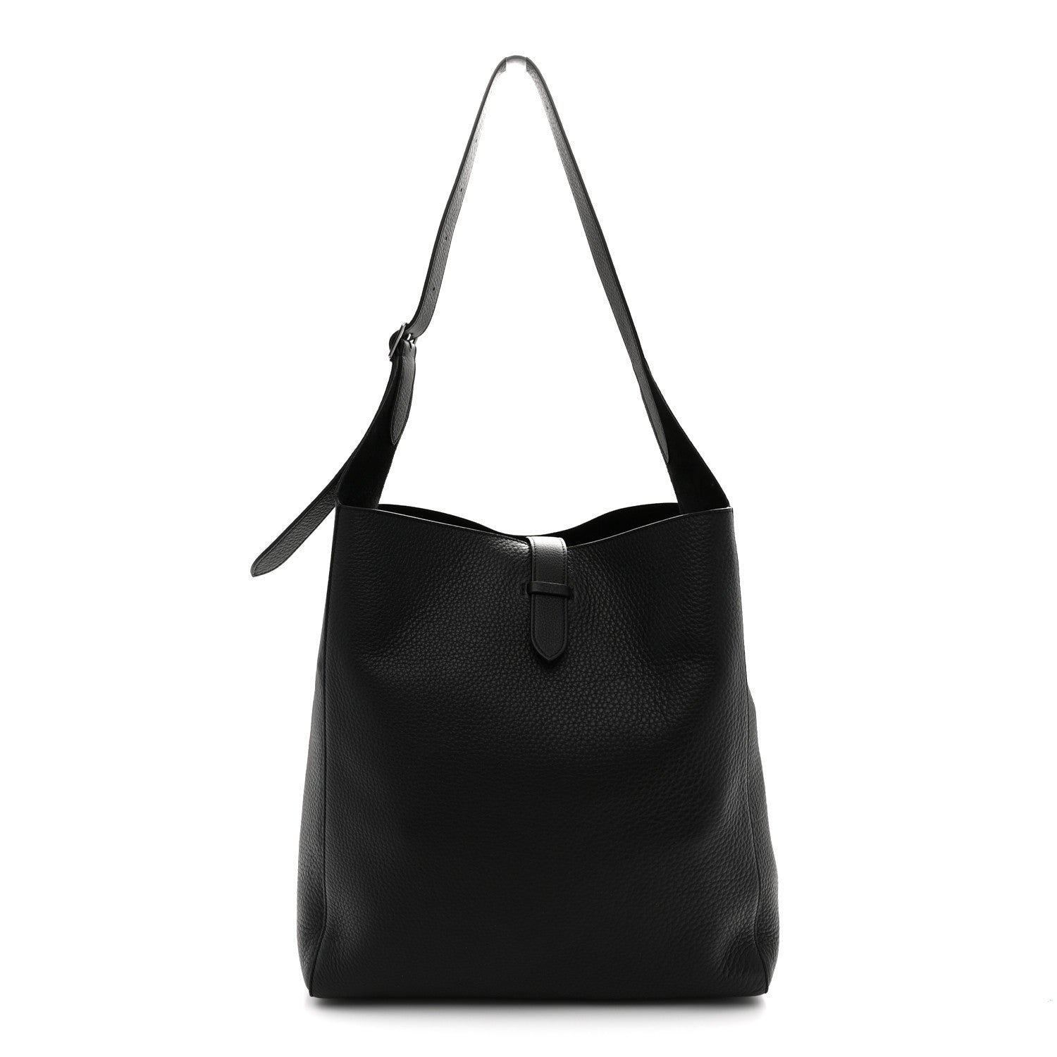 The Row The Row Grained Calfskin Blake Hobo Black