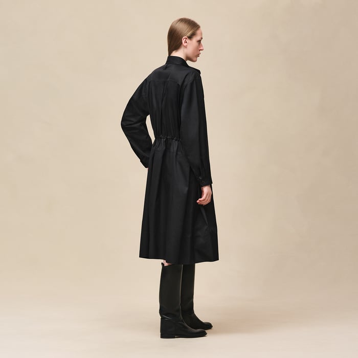 Noir Drawstring Dress