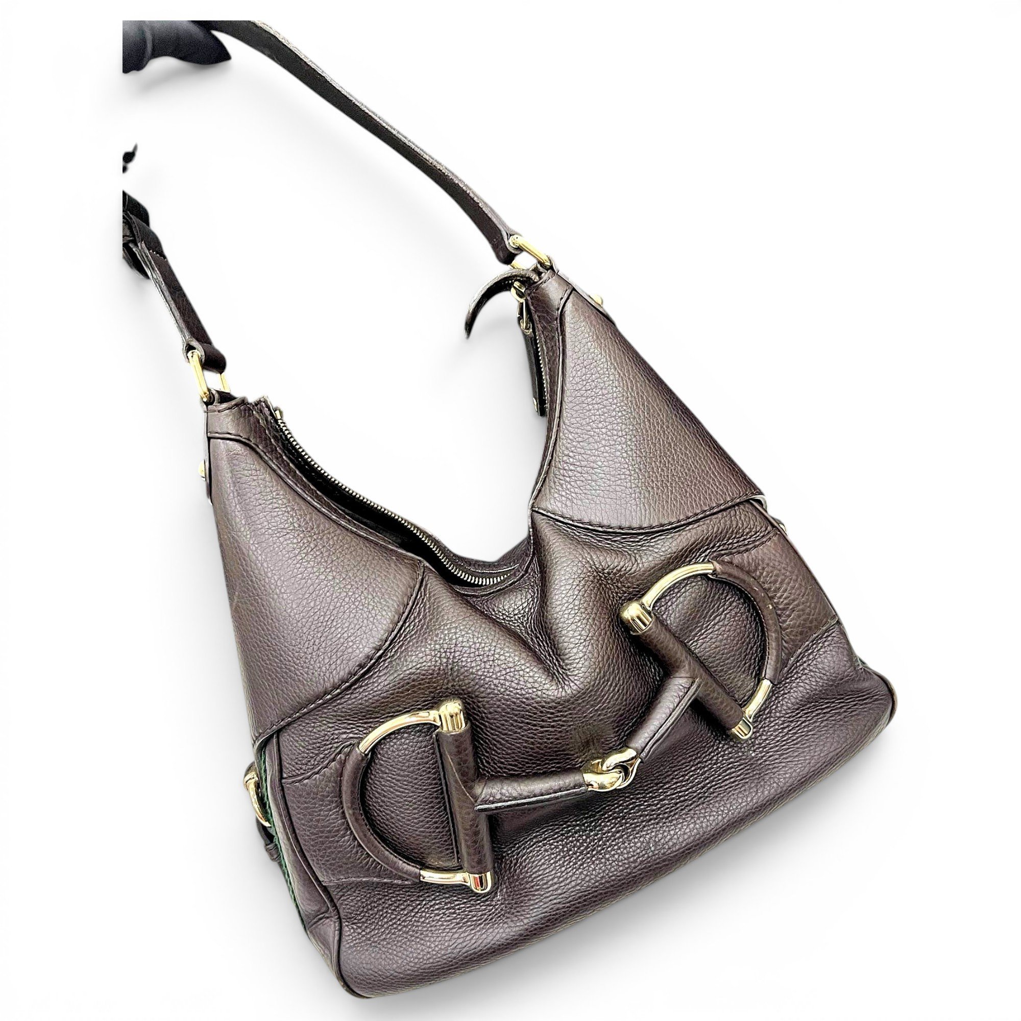 Hobo leather handbag