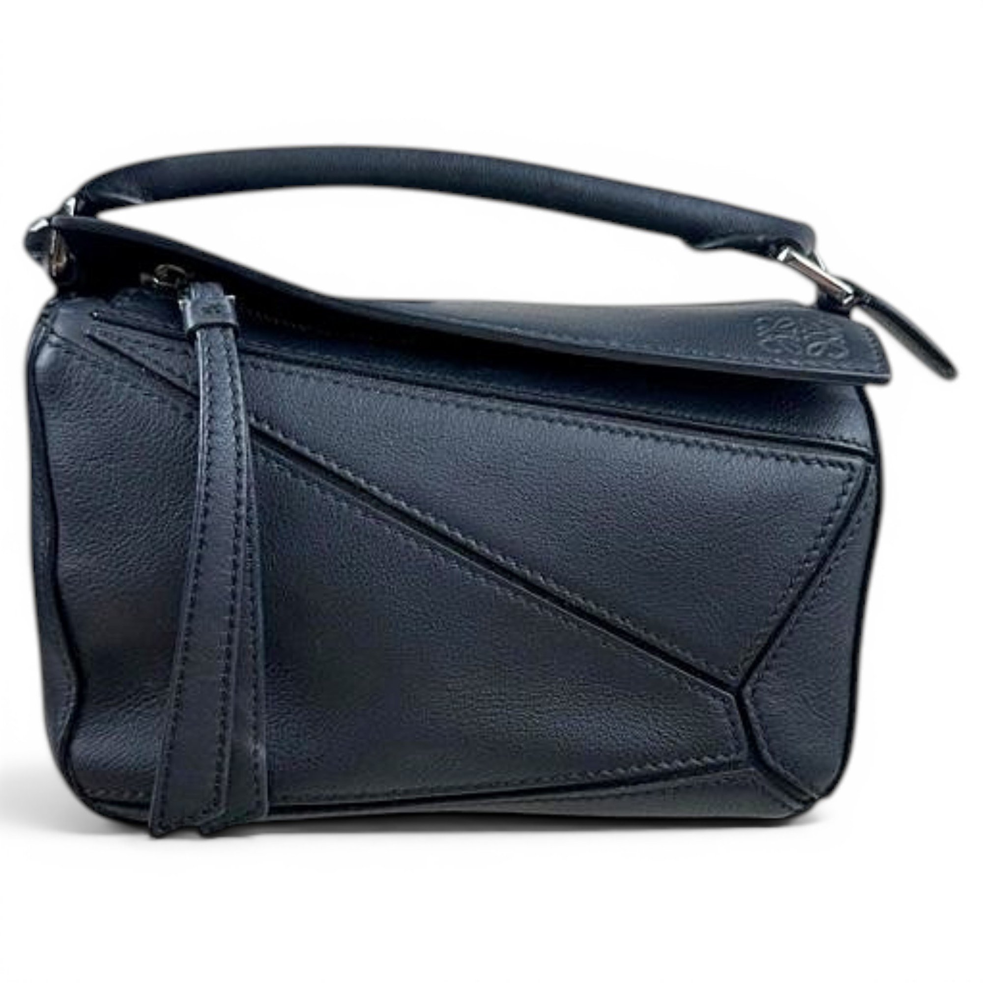 Puzzle leather handbag