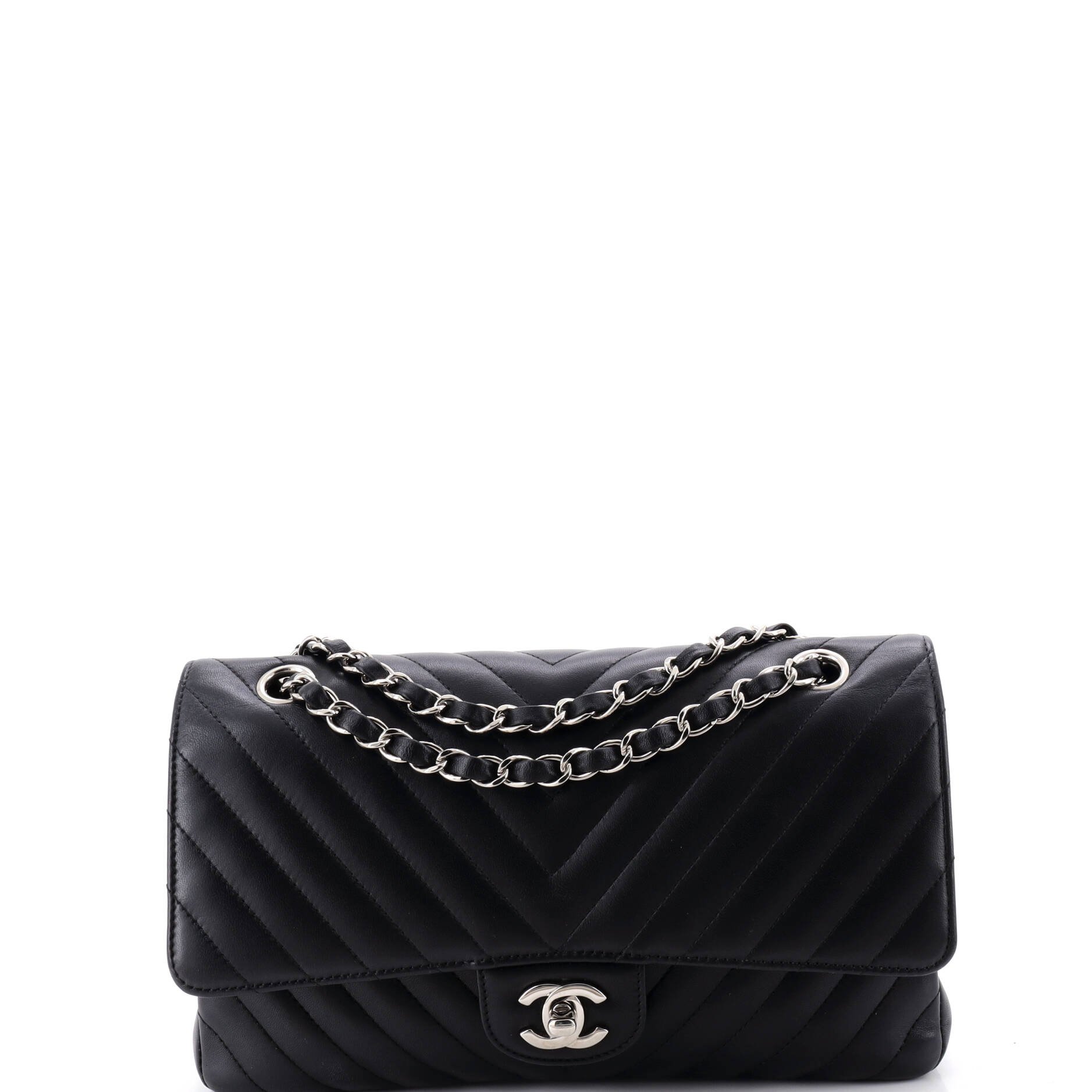 Classic Double Flap Bag Chevron Lambskin Medium