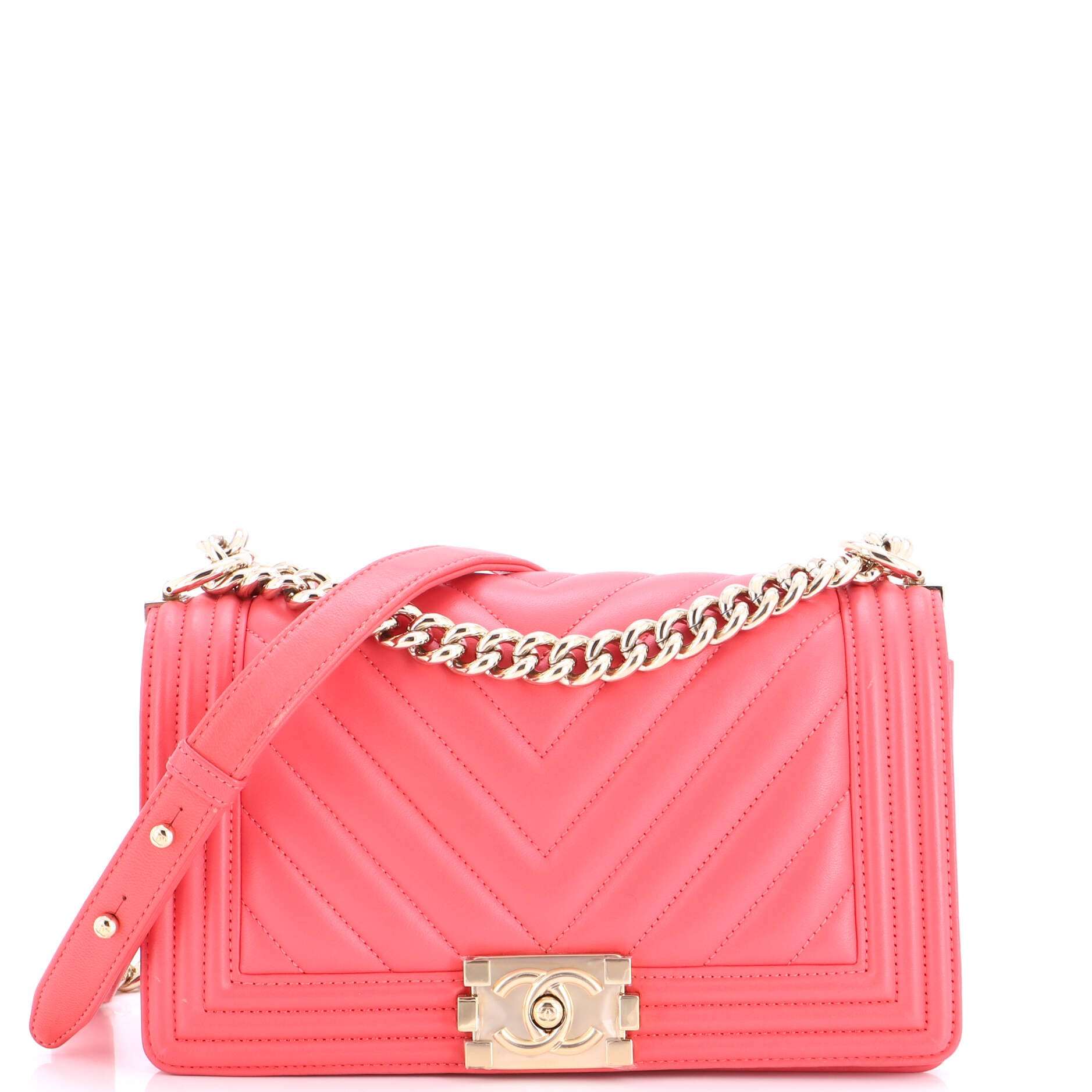 Boy Flap Bag Chevron Calfskin Old Medium
