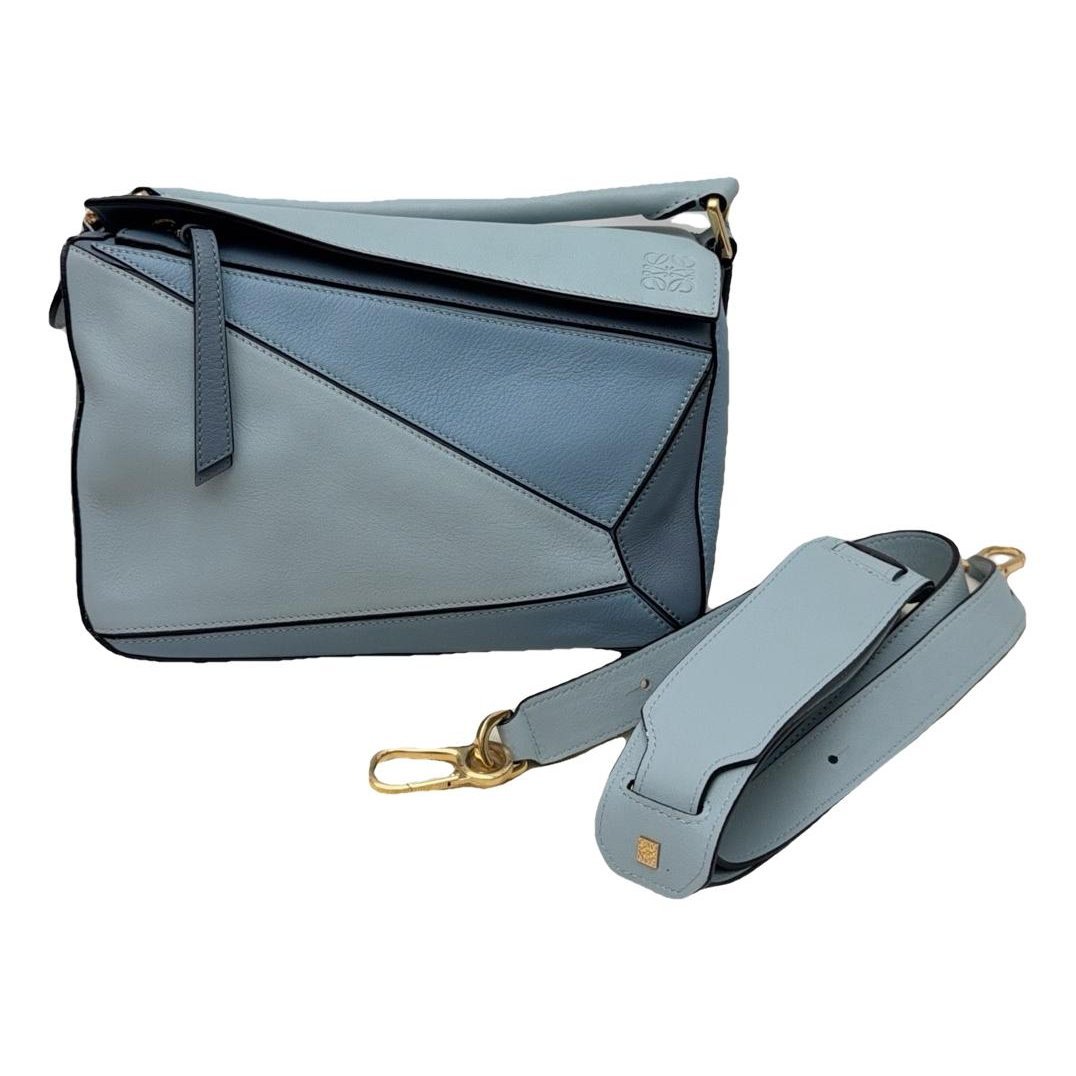 Puzzle leather handbag