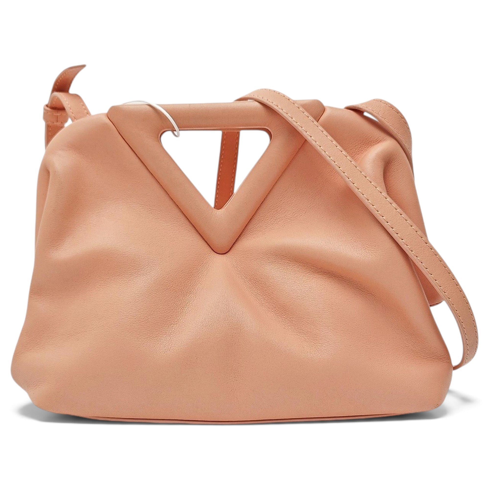 Point leather handbag