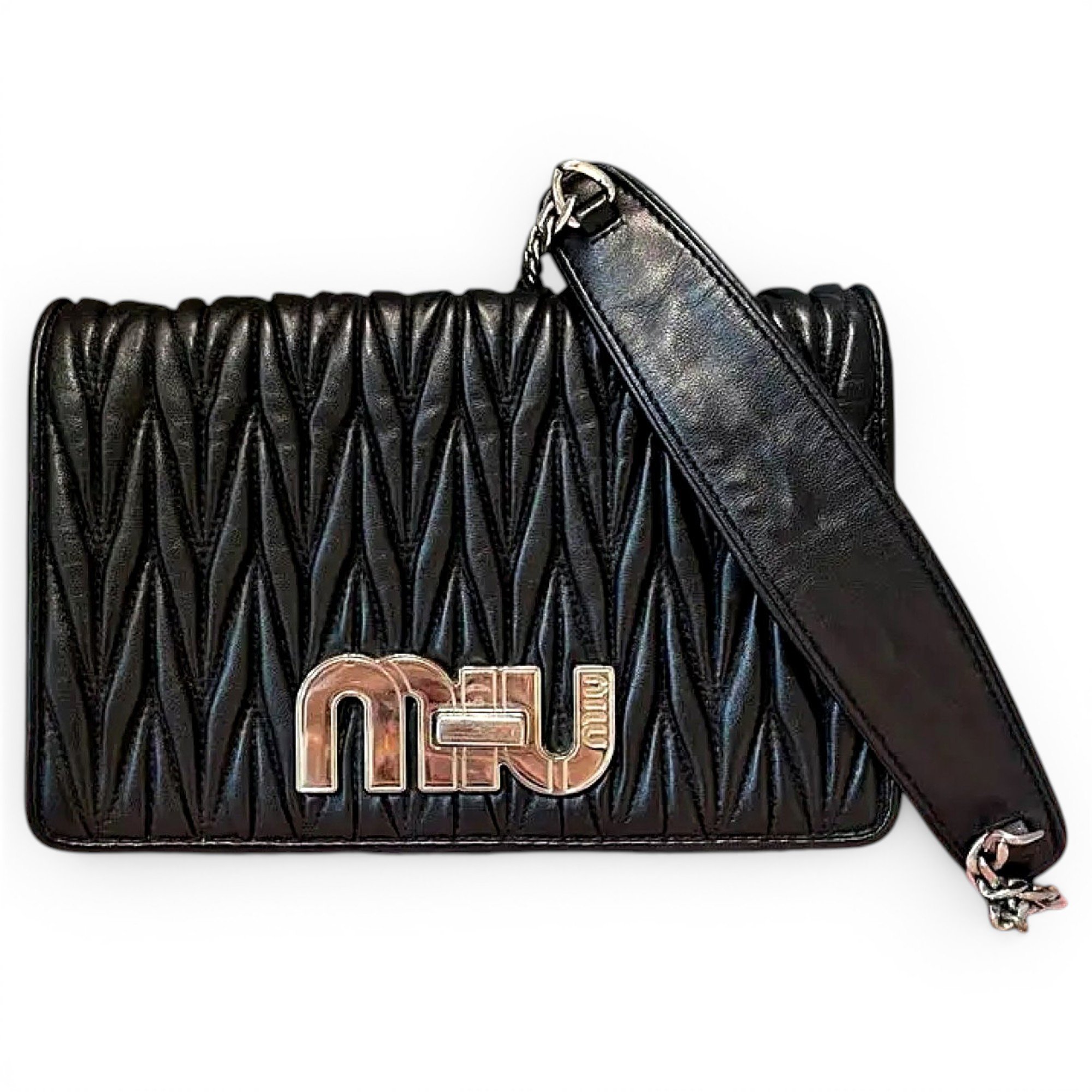 Miu delice leather handbag