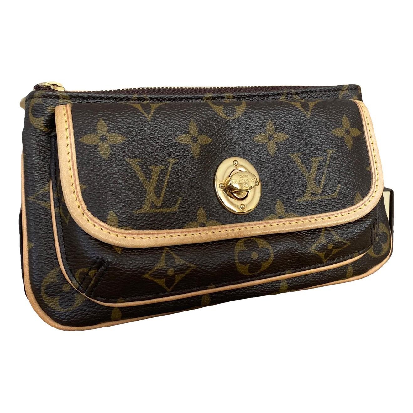 Leather clutch bag