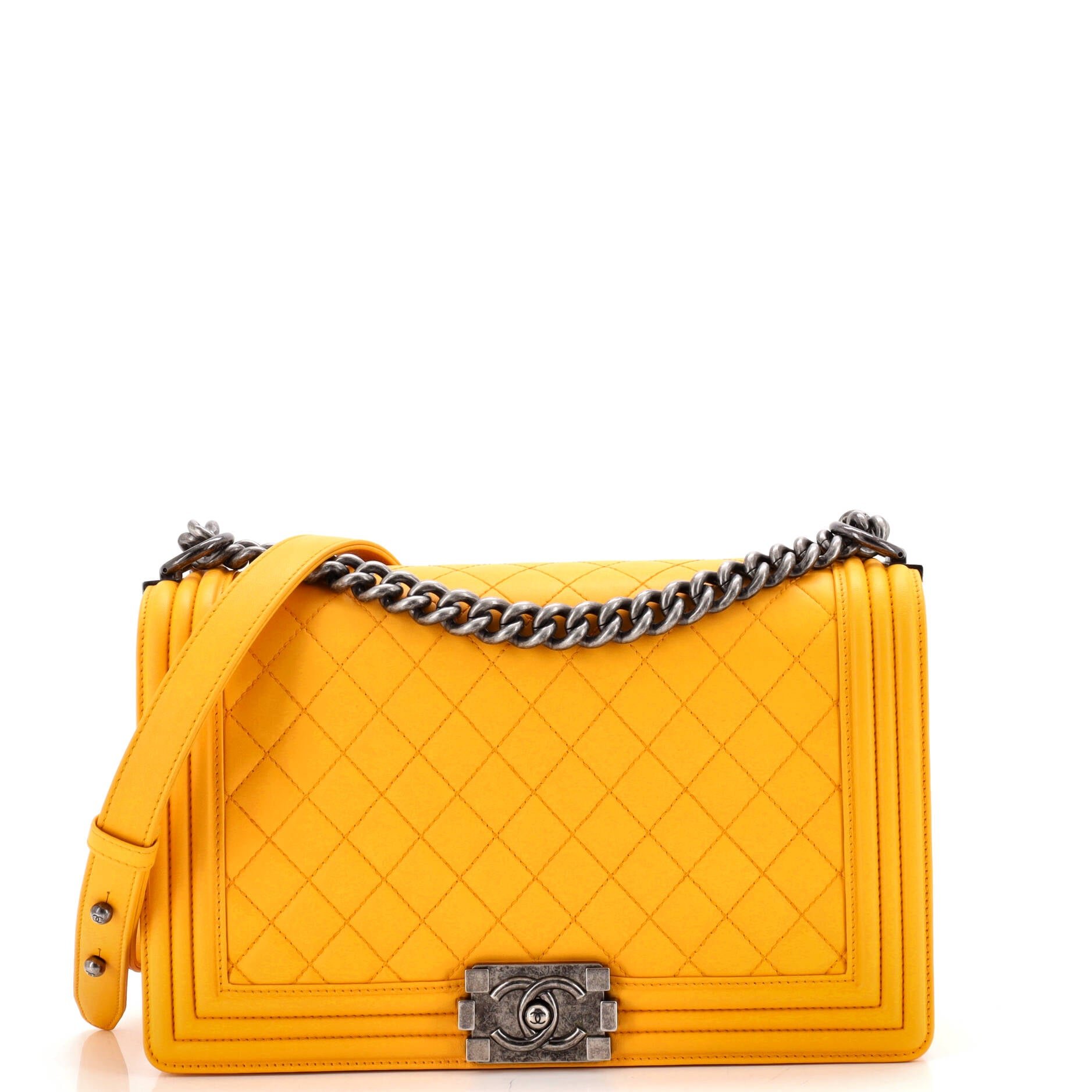 Boy Flap Bag Quilted Lambskin New Medium