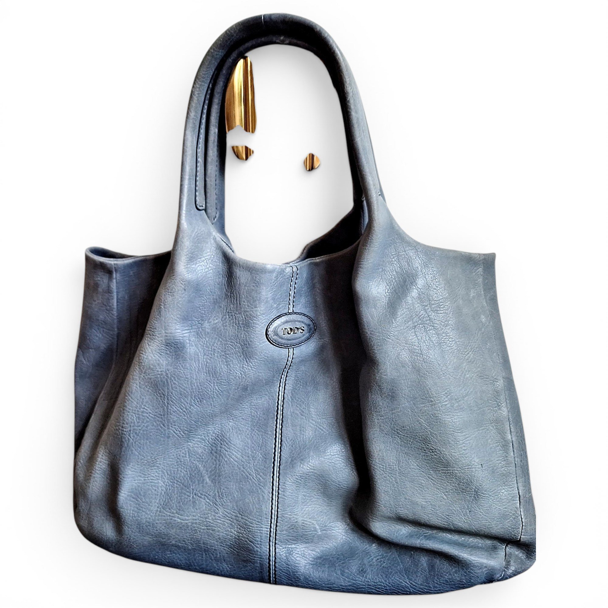 Shopping Media leather tote