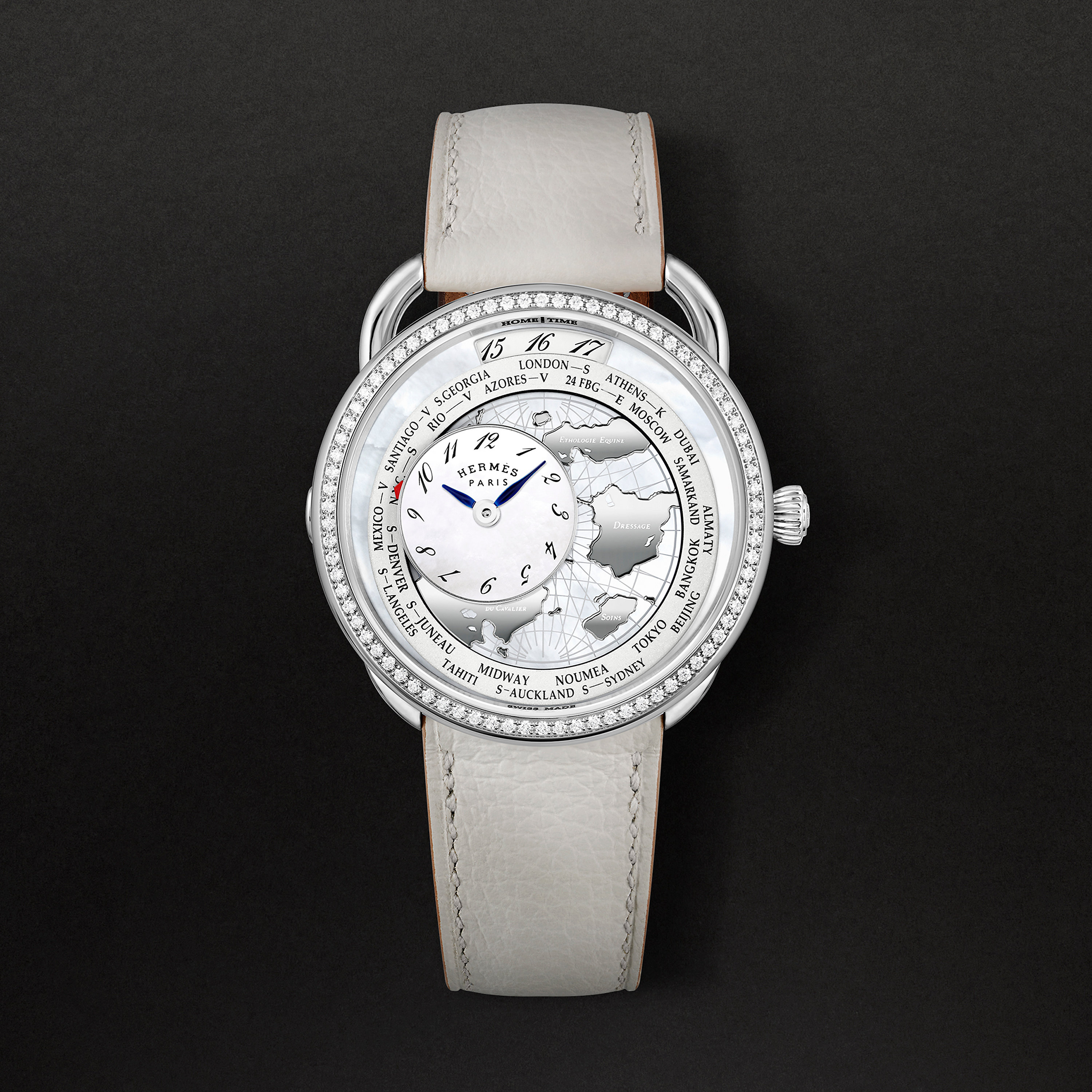 Arceau Le Temps Voyageur watch, Large model, 38 mm