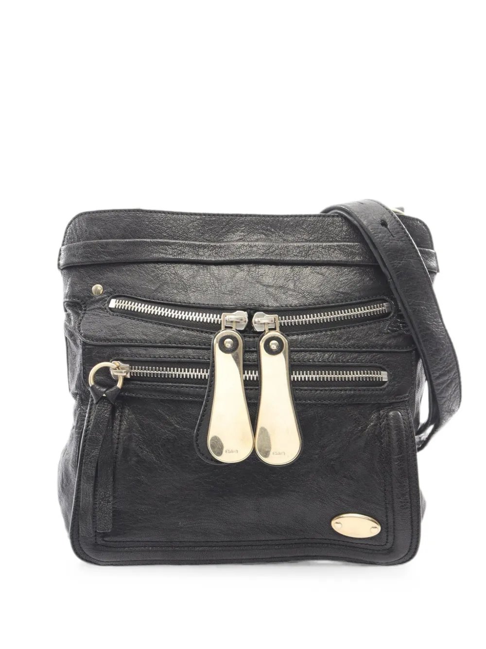 Chloe Bay front-zip pockets shoulder bag