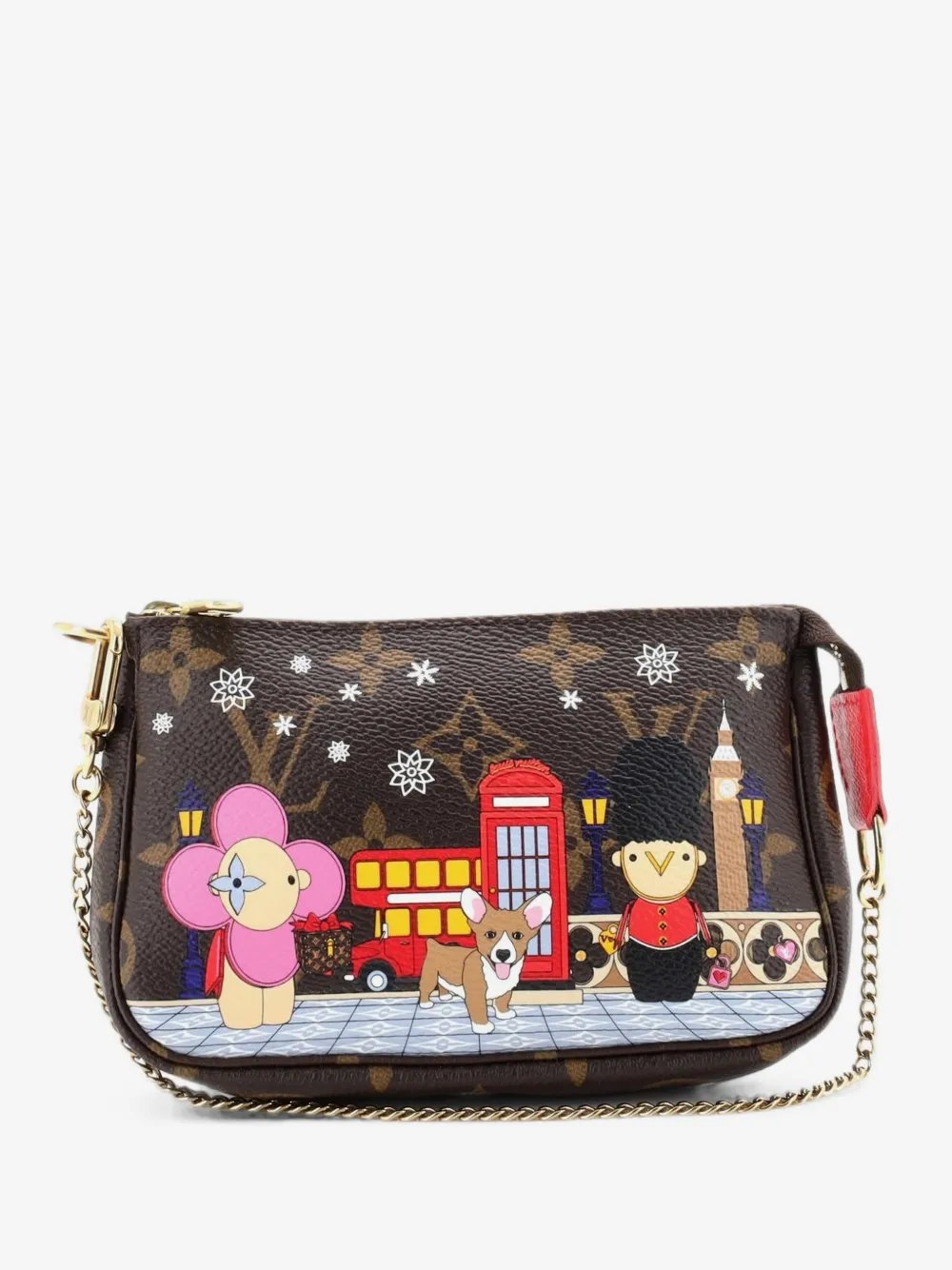 Pochette Accessoires Limited Edition Vivienne Xmas Monogram Canvas Mini clutch bag