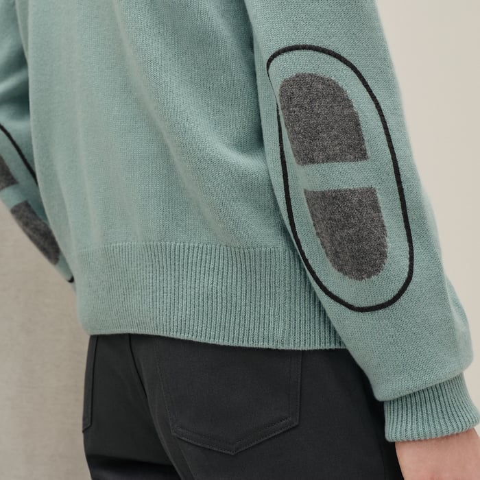 Céladon Cashmere "Maillon Chaine d'Ancre" Full-zip Jacket