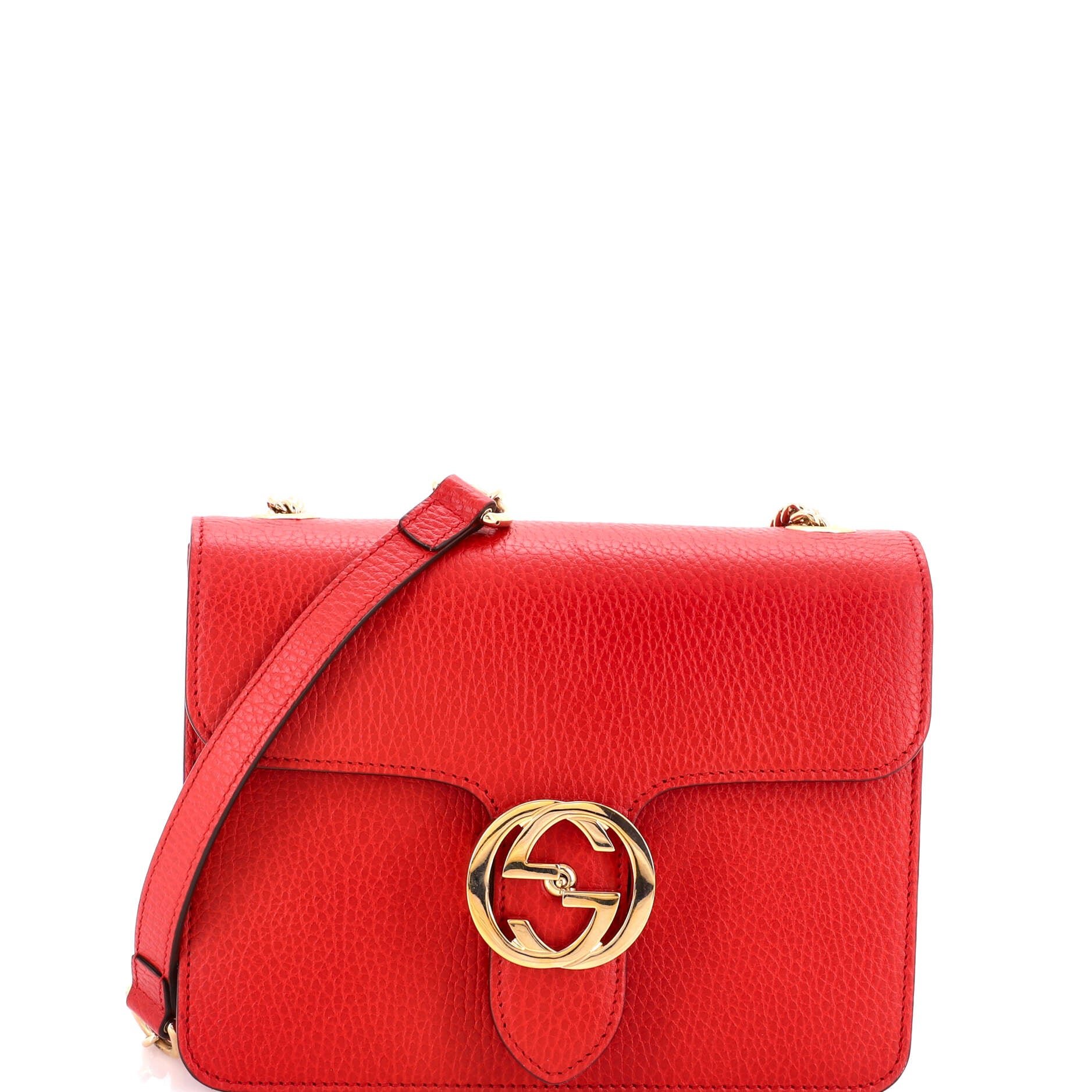Interlocking Shoulder Bag Leather Small