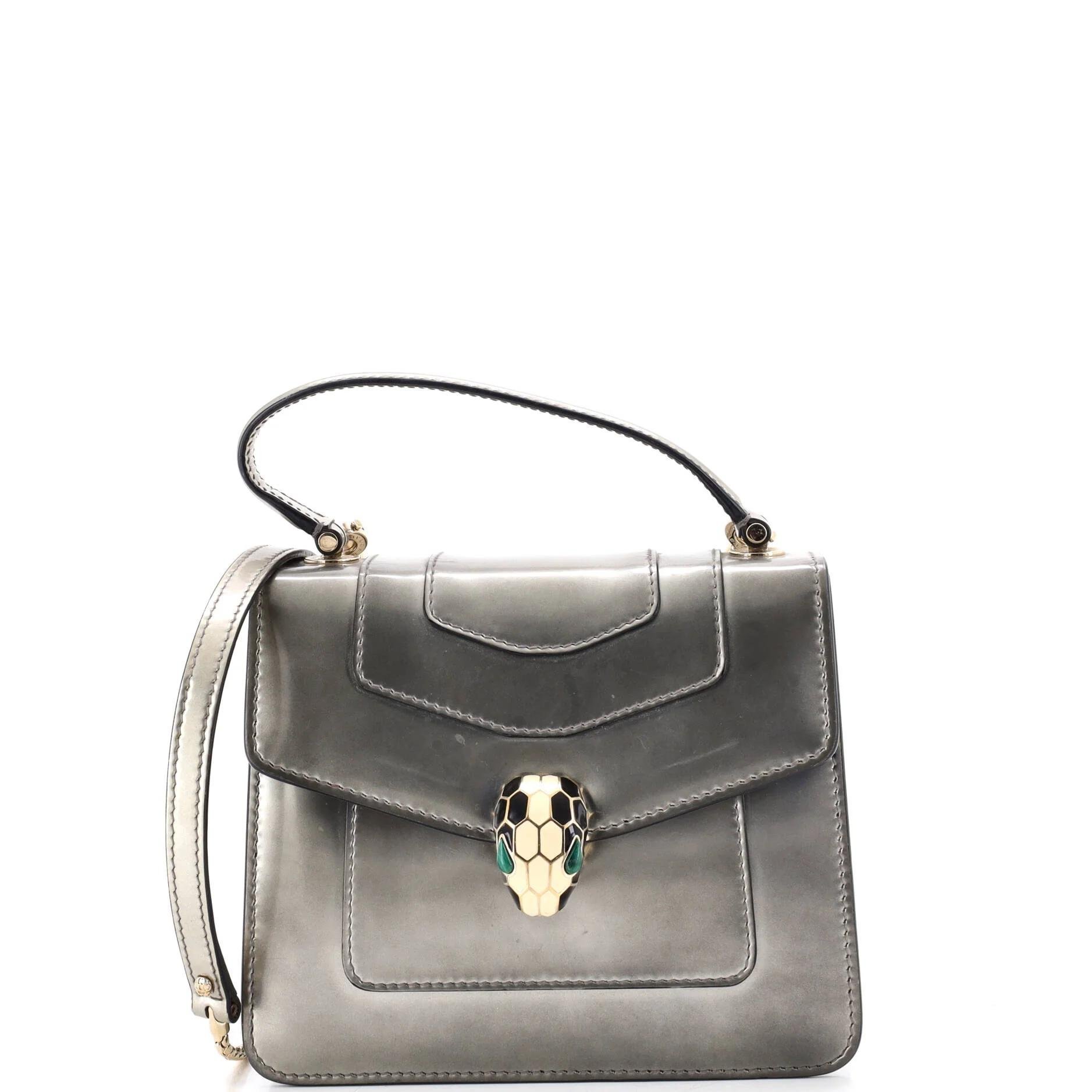 Patent leather handbag