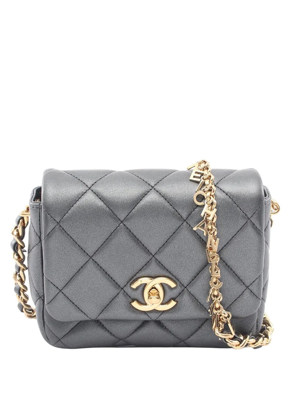 2021-2026 Mini Quilted Lambskin Pearl Crush Clutch with Chain crossbody bag