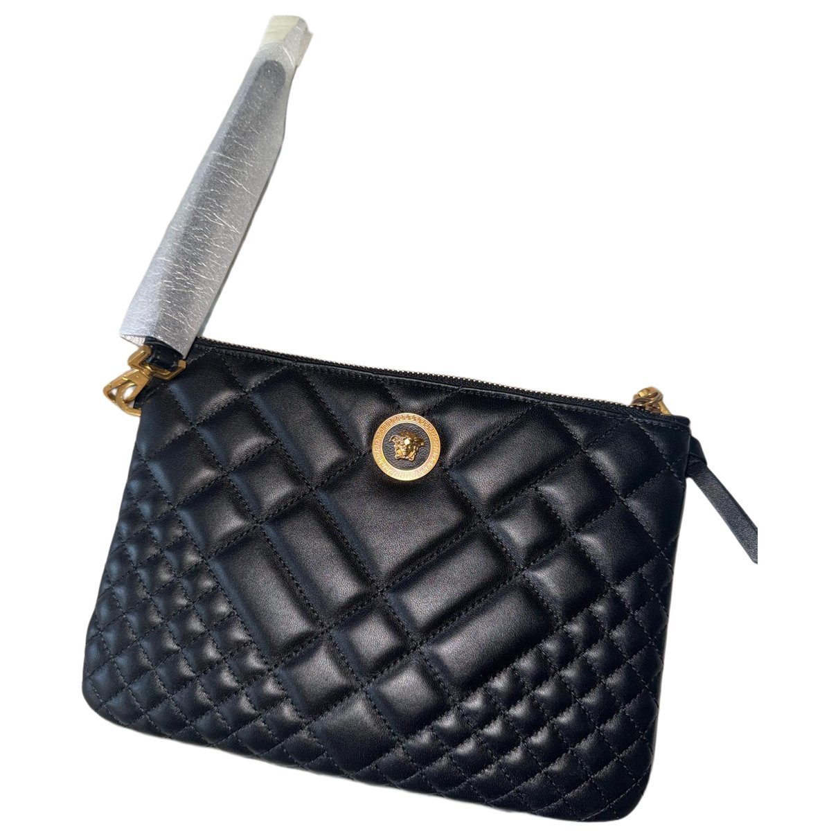 Leather clutch bag