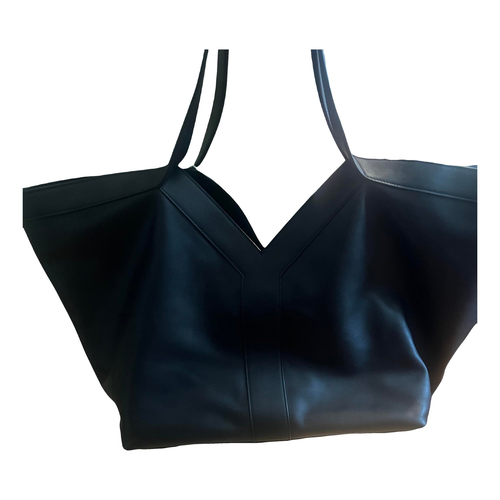 Y leather tote
