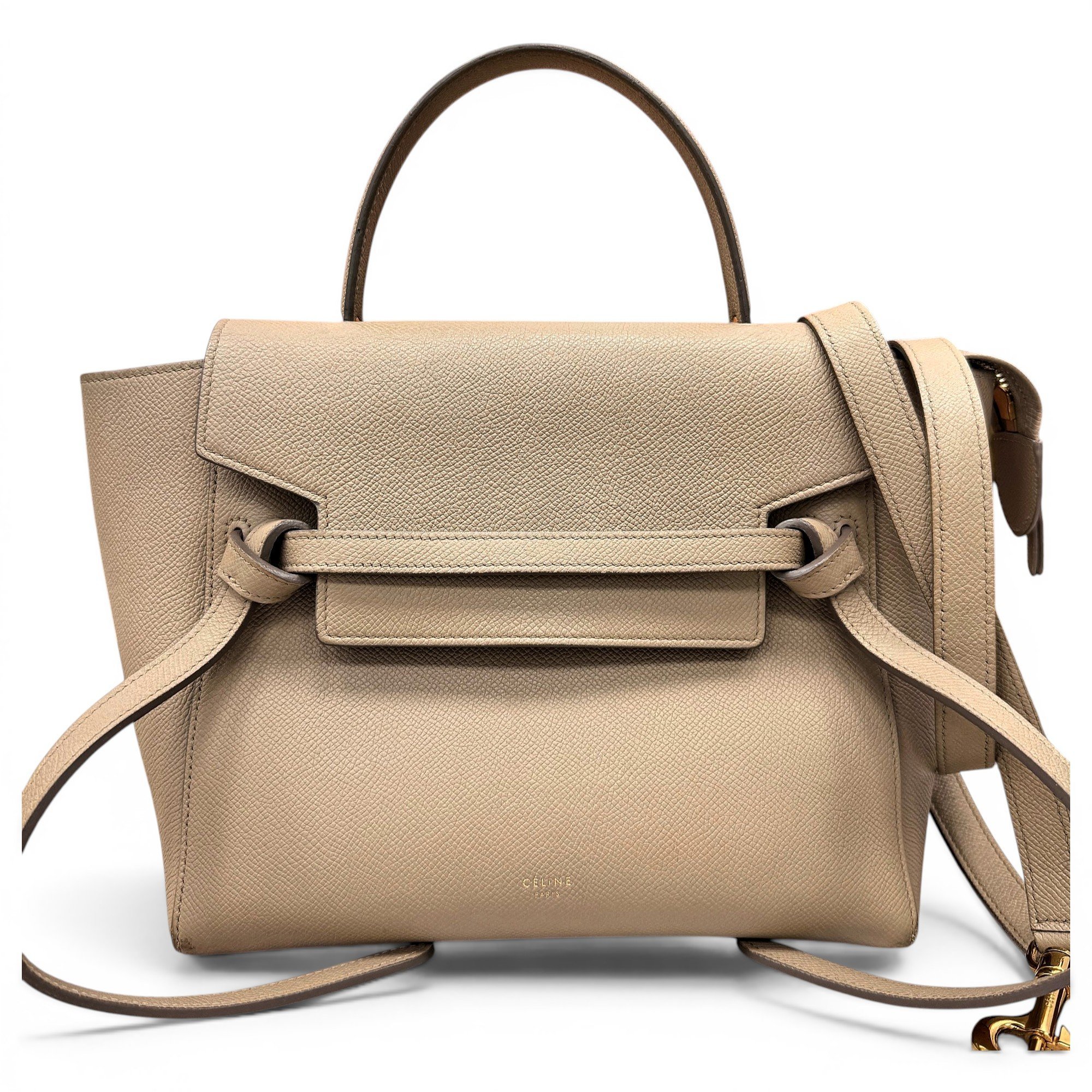 Belt leather handbag