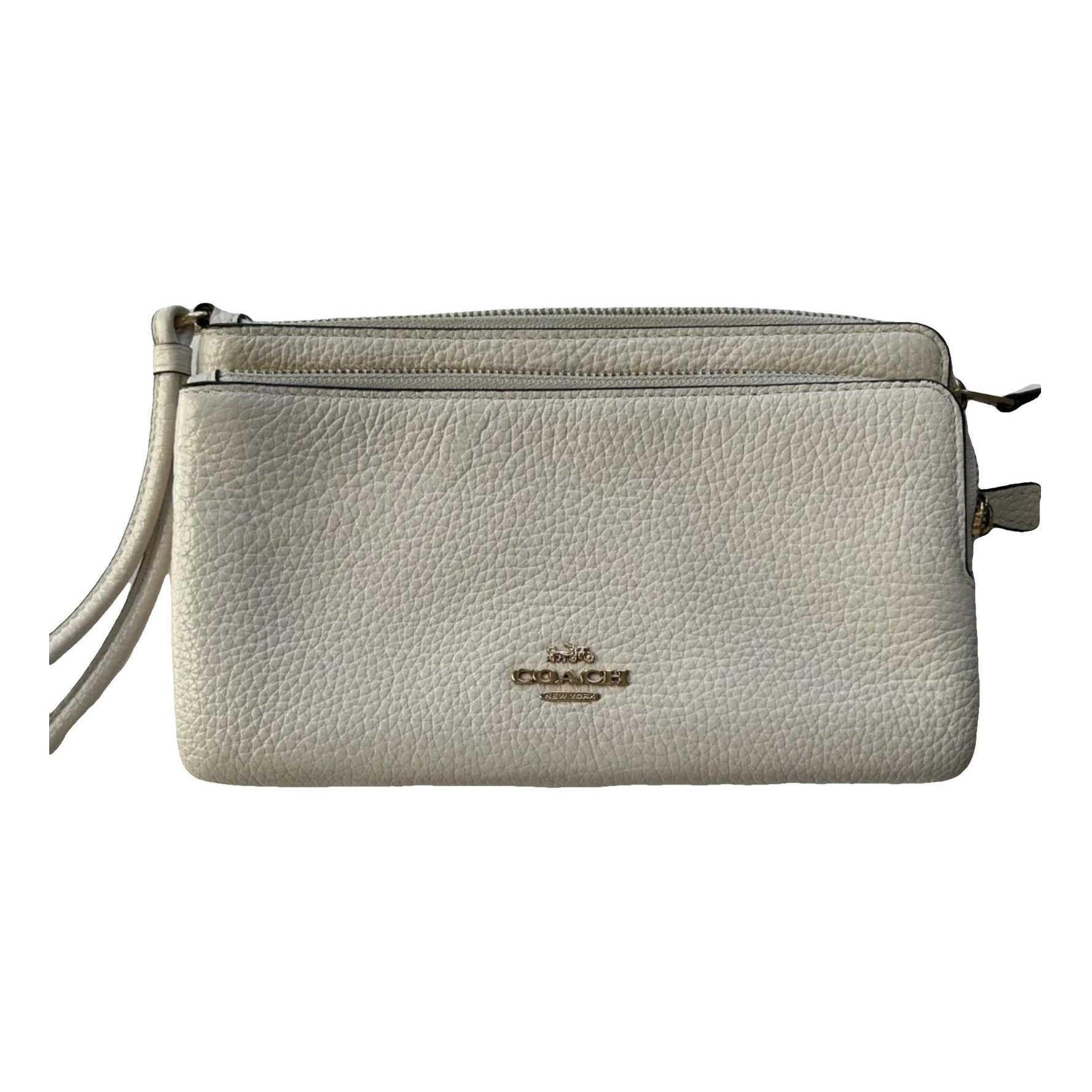 Leather clutch bag