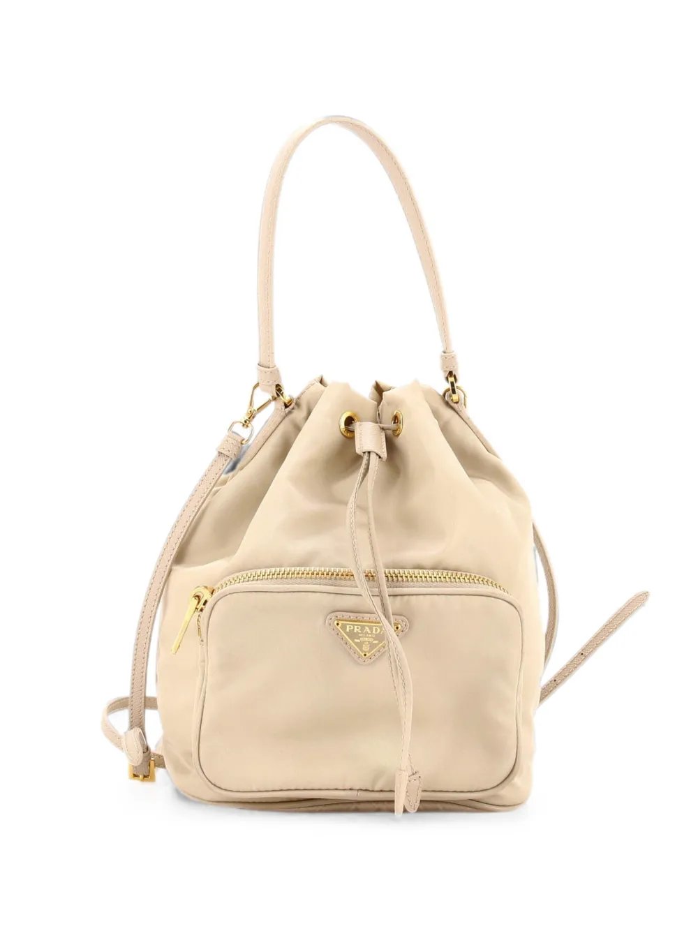 Drawstring Tessuto Small bucket bag