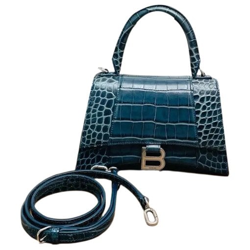 Hourglass leather crossbody bag