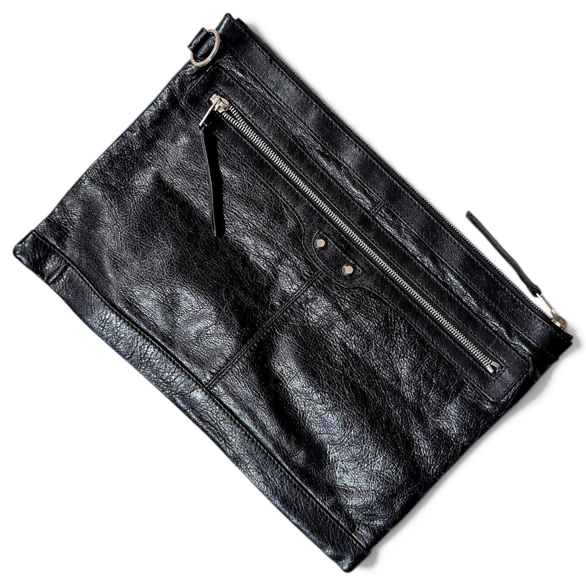 City Clip leather clutch bag