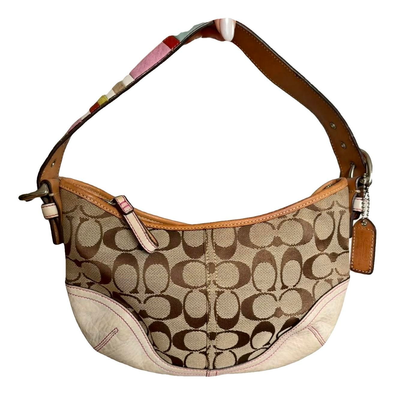 Signature Sufflette linen handbag