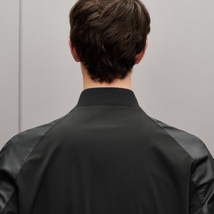 Anthracite Water-repellent Rib-trim Jacket