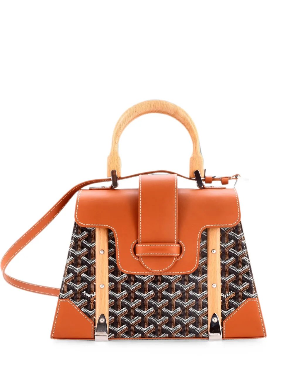 Saigon Top Handle Bag Coated Canvas with Leather PM satchel