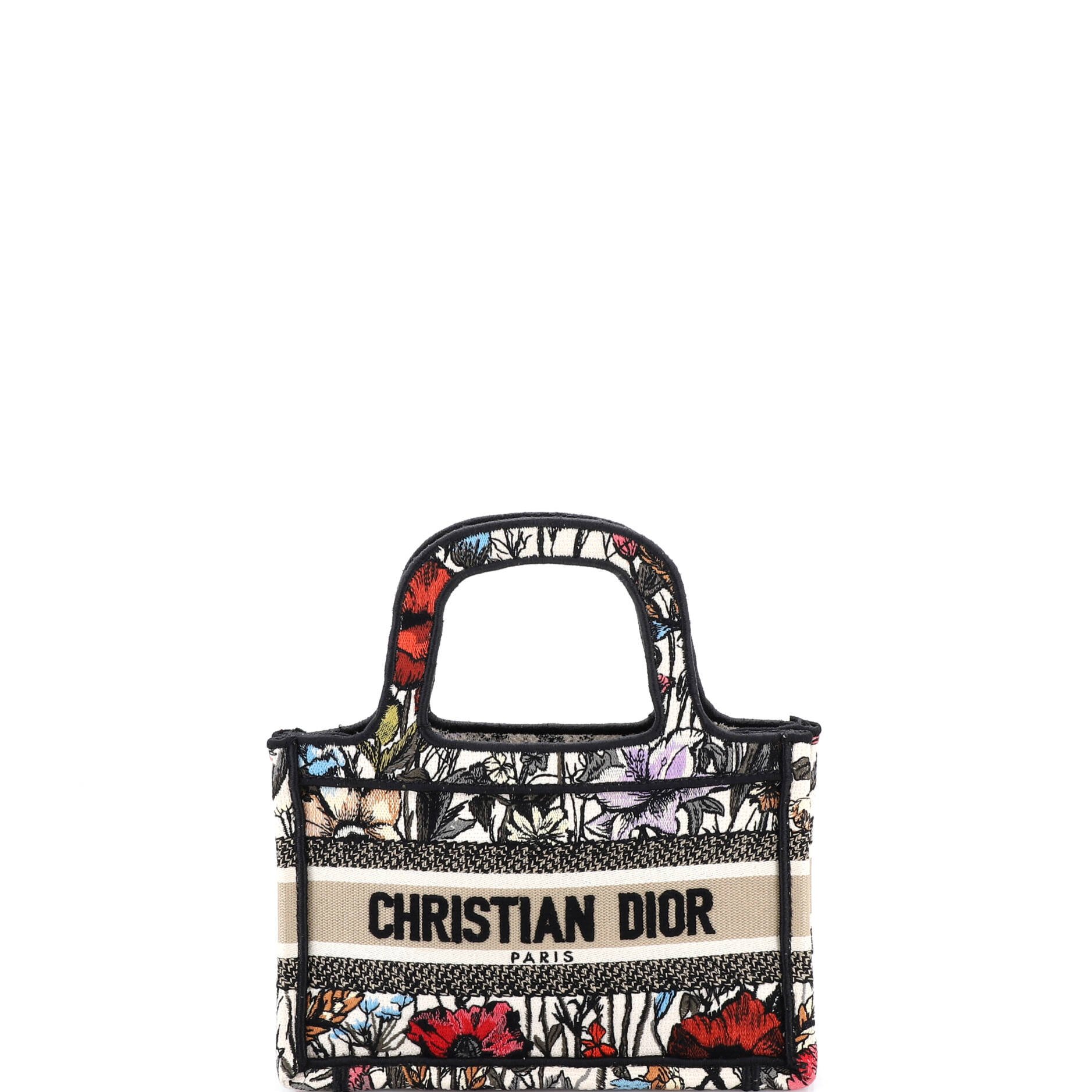 Dior Book Tote Embroidered Canvas Mini