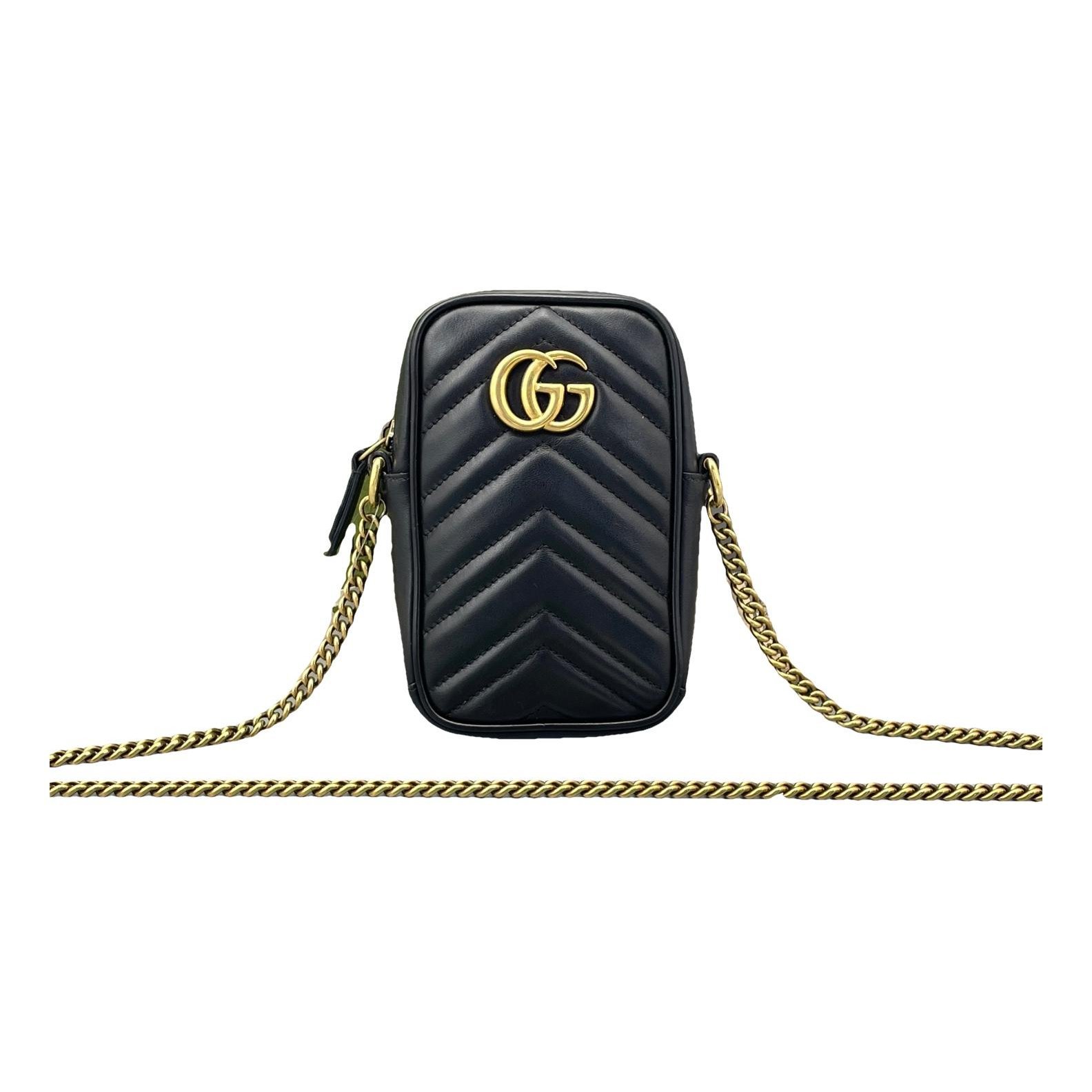 GG Marmont Zip Messenger leather handbag
