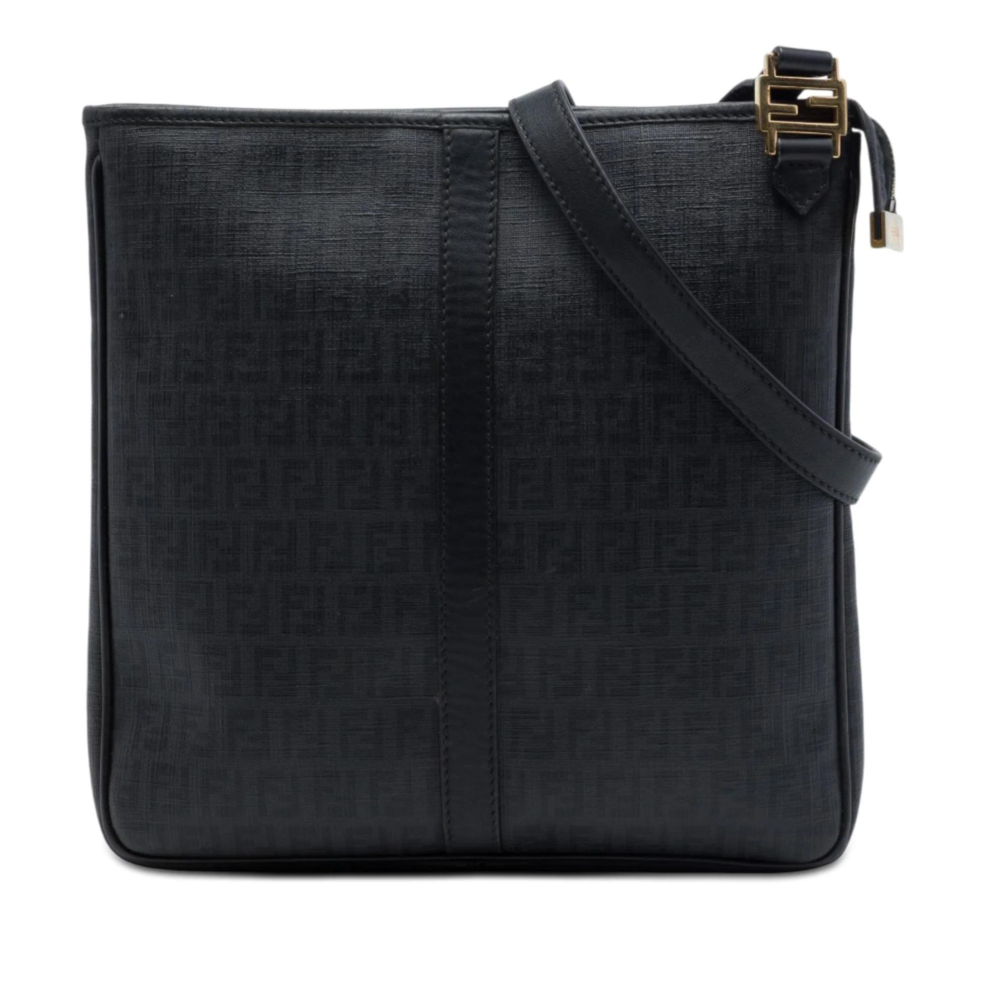 Pocket leather crossbody bag