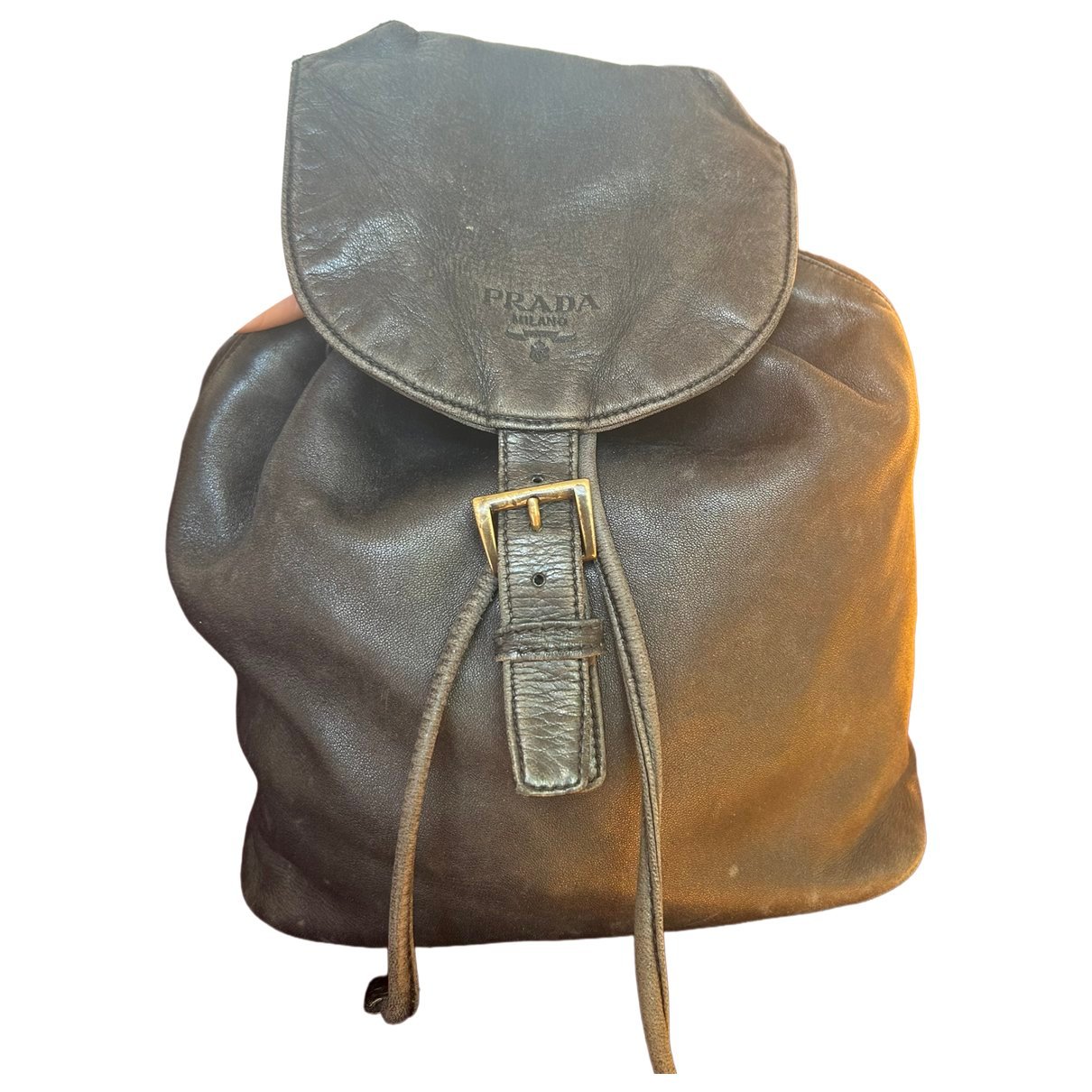 Leather backpack