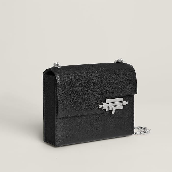 Noir Bolsa Verrou Chaîne Míni
