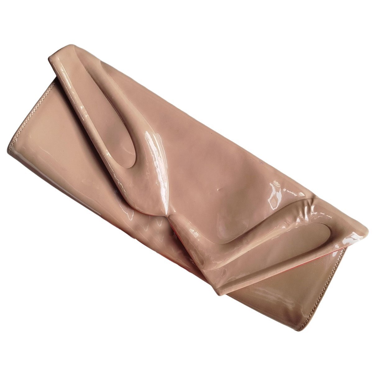 Patent leather clutch bag