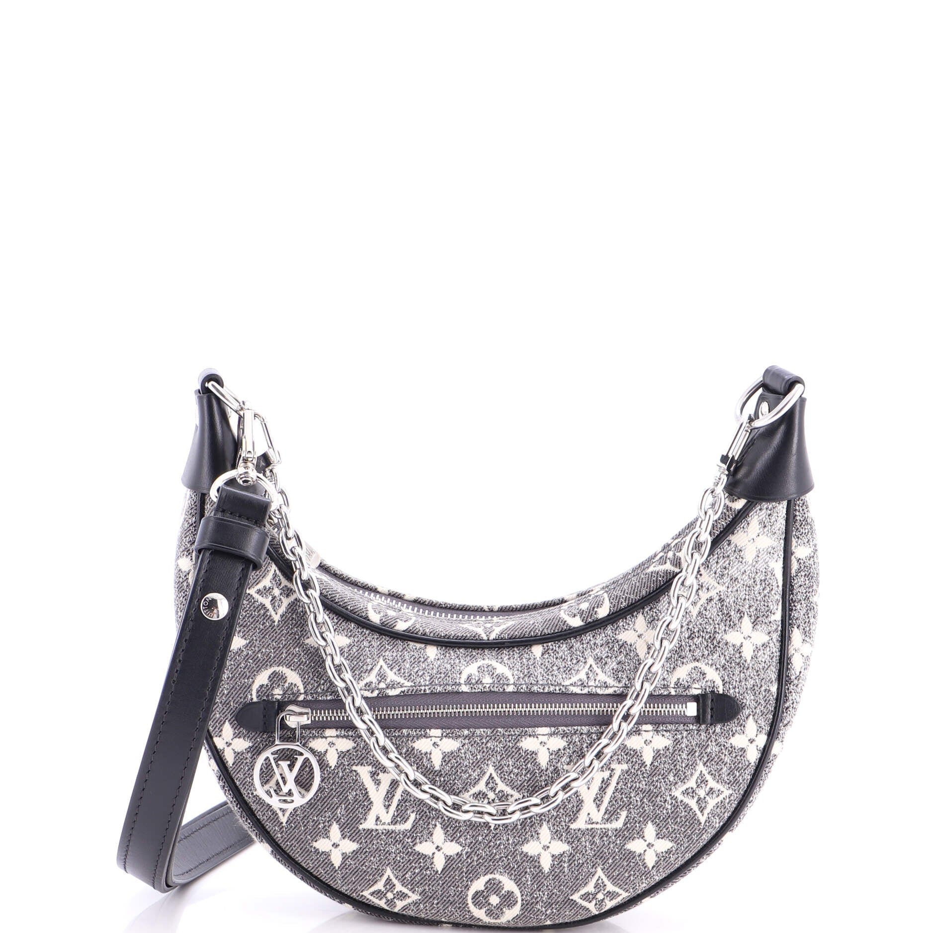 Loop Handbag Monogram Jacquard Denim