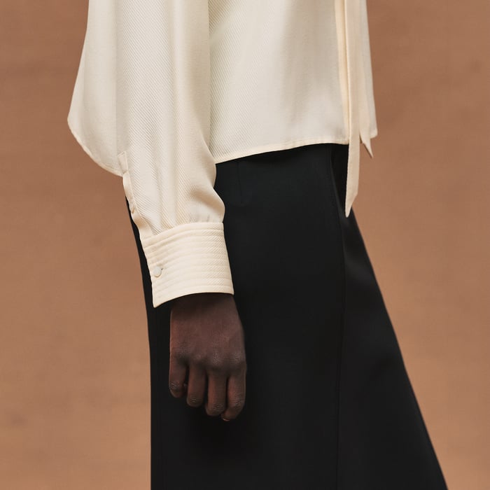 Beige Sable Silk Shirt