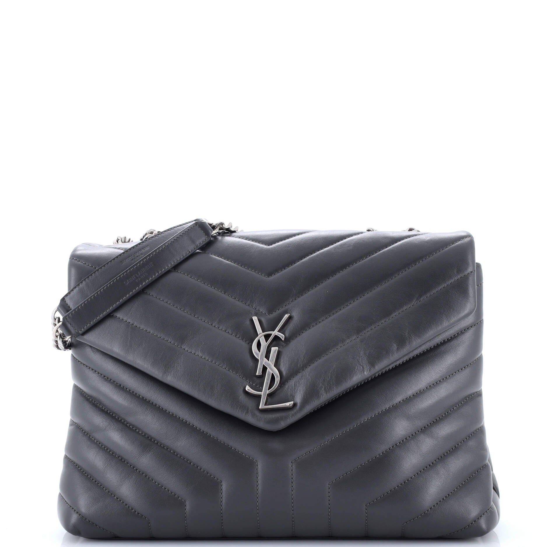 Saint Laurent Loulou Shoulder Bag Matelasse Chevron Leather Medium