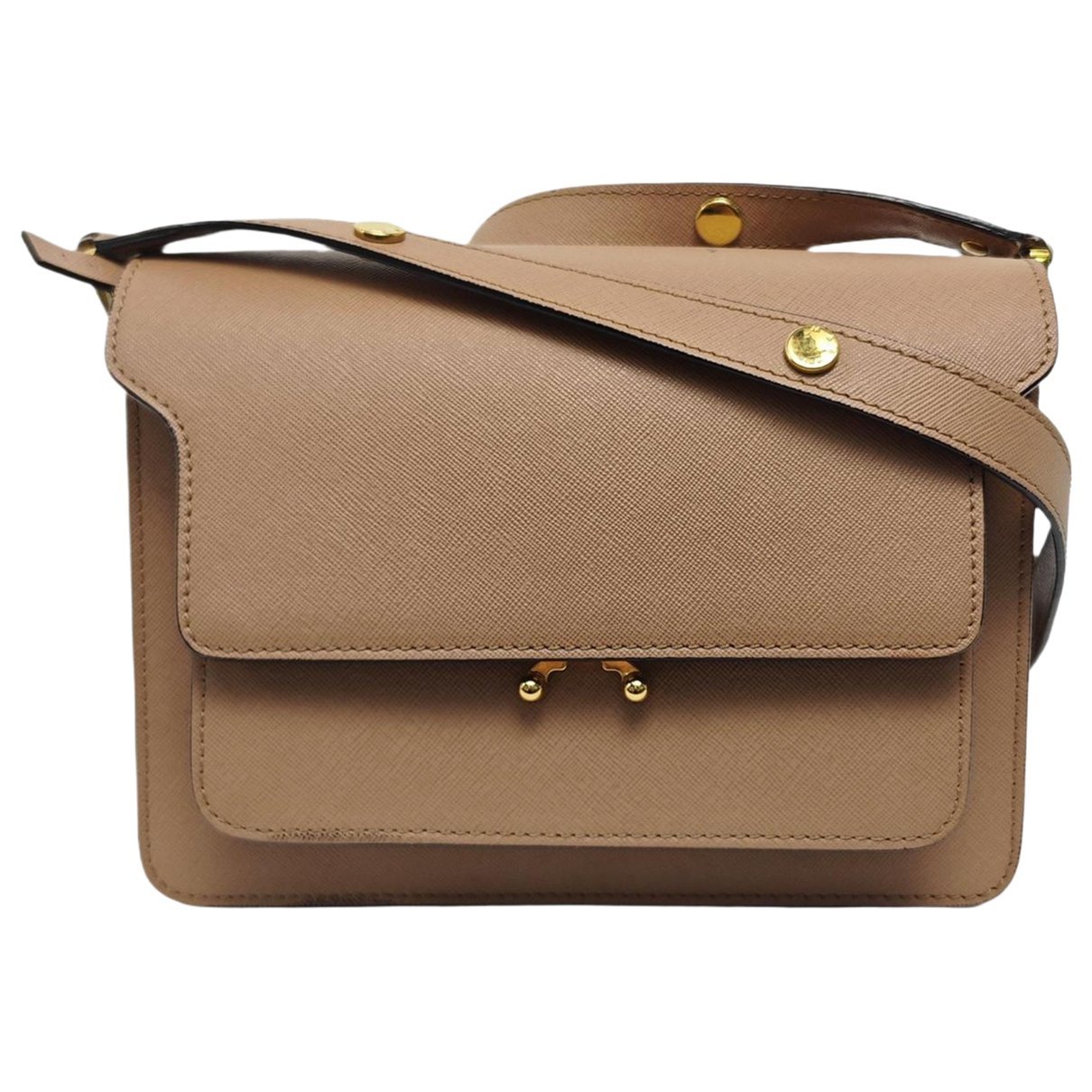 Trunk leather handbag