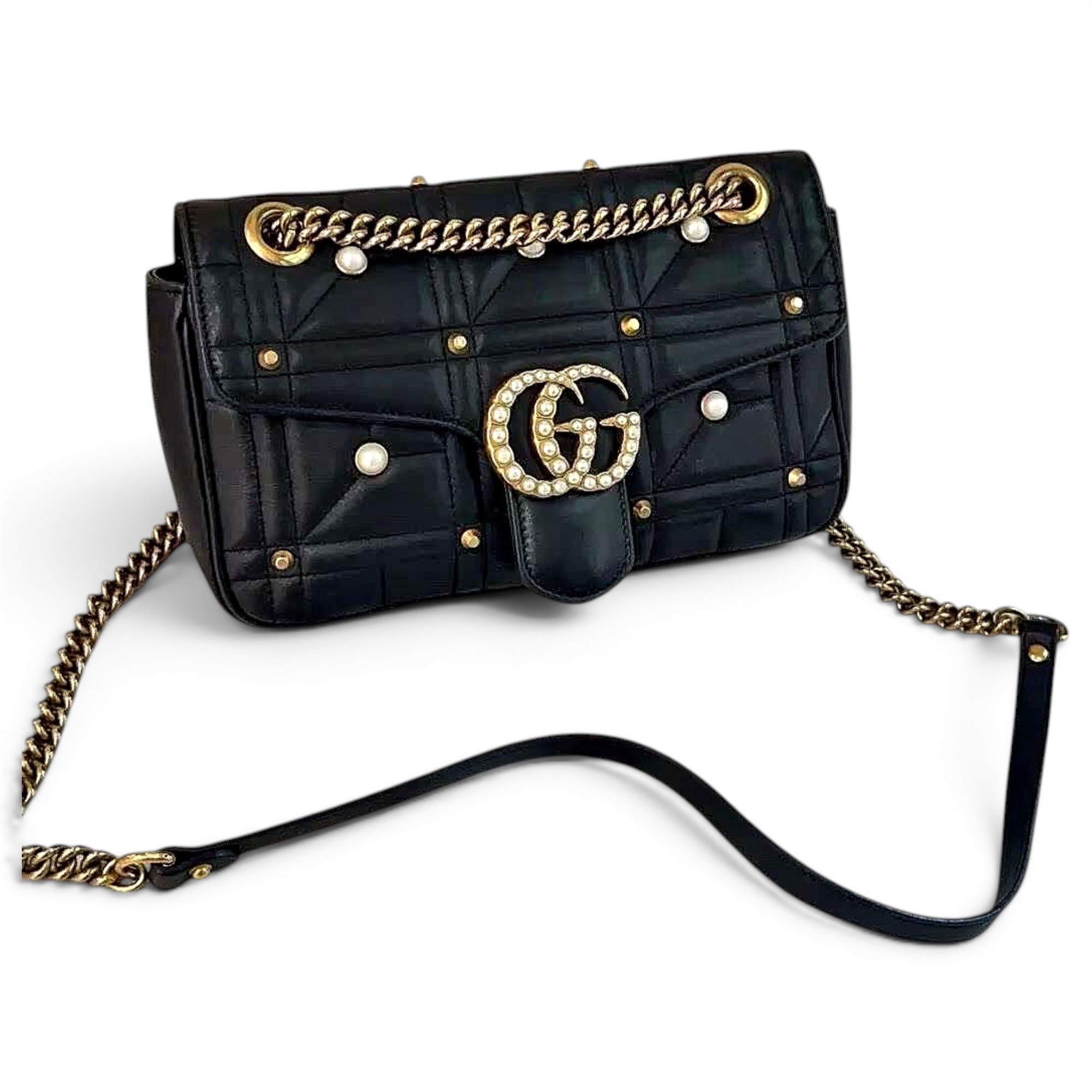 GG Marmont Flap leather crossbody bag