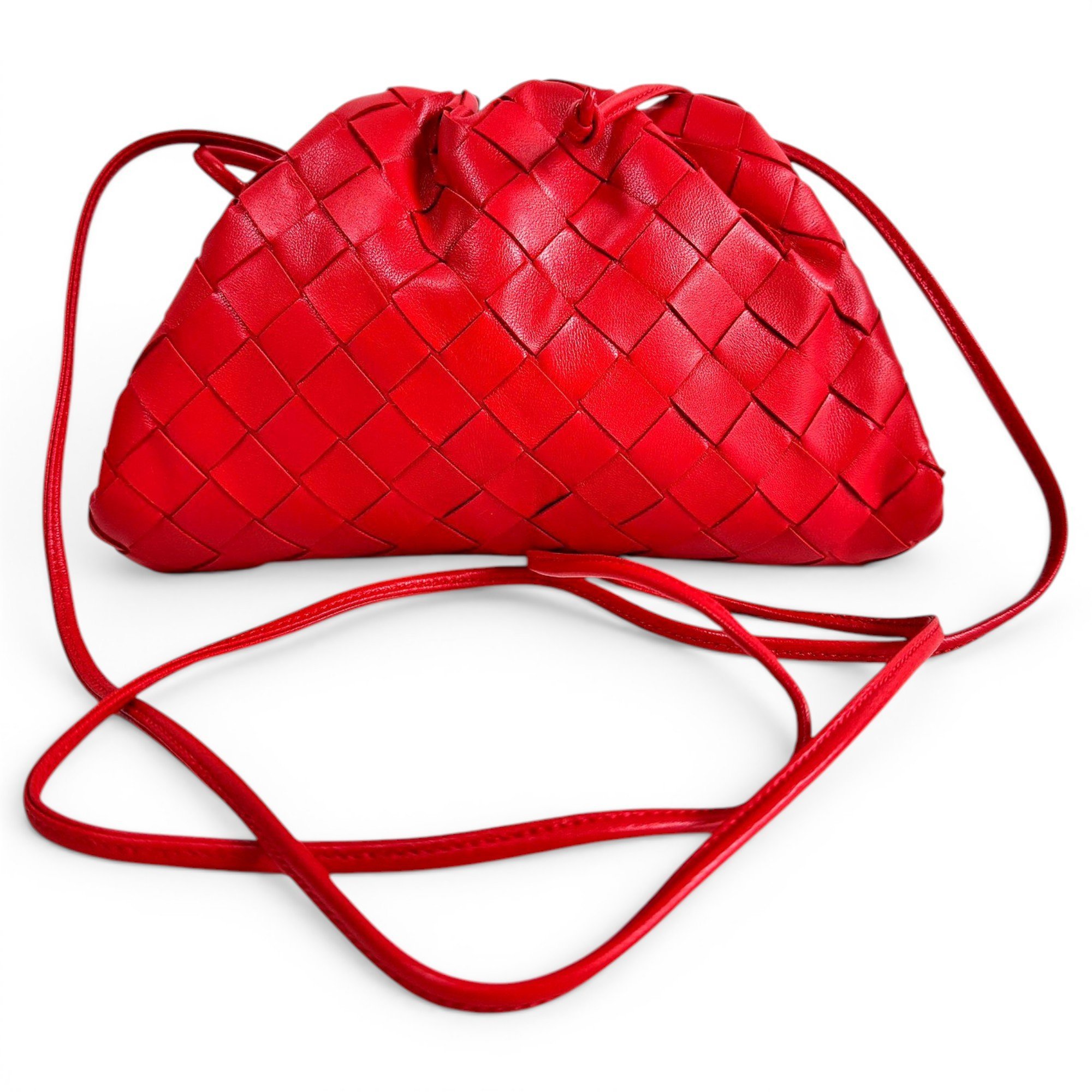 Pouch leather handbag