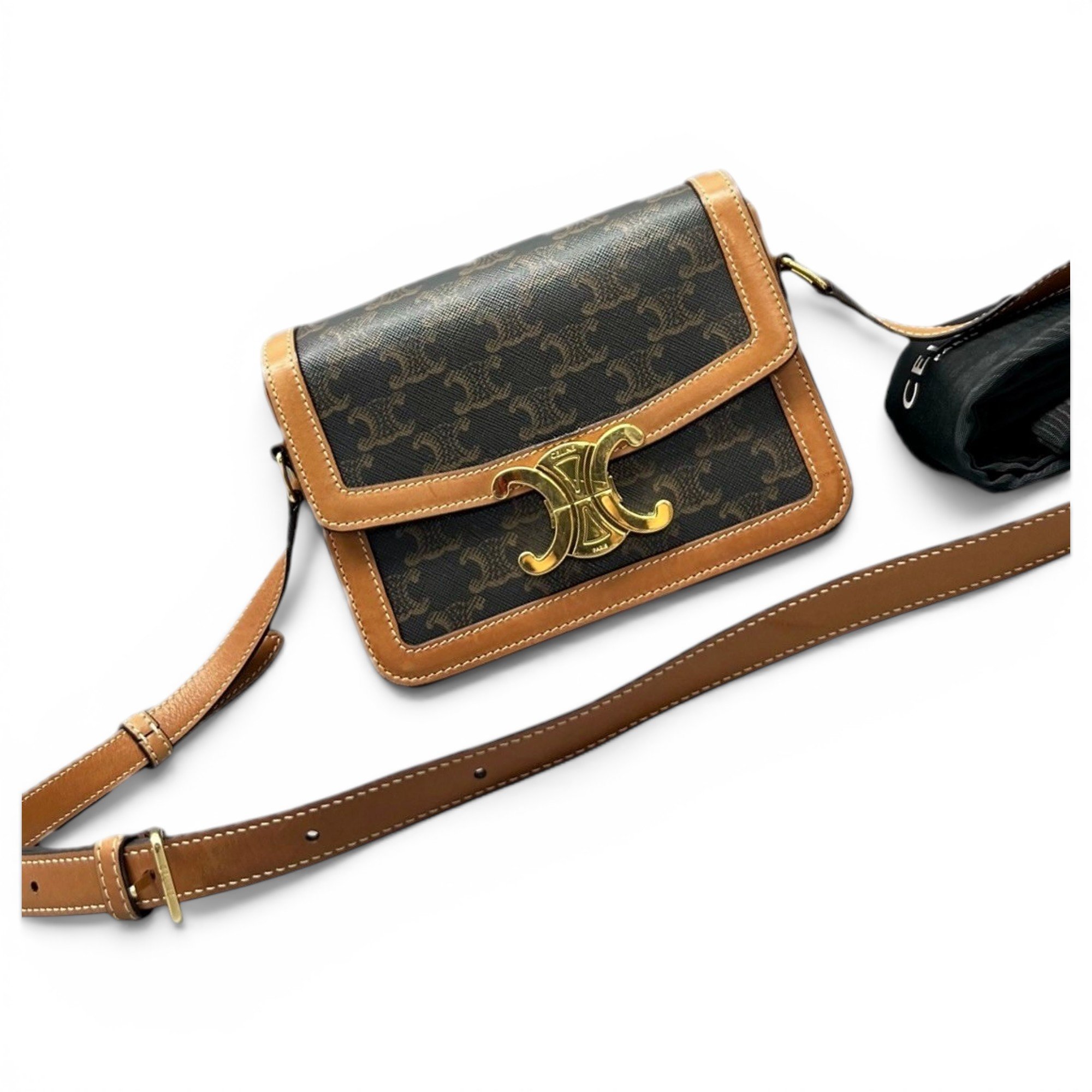 Triomphe leather handbag