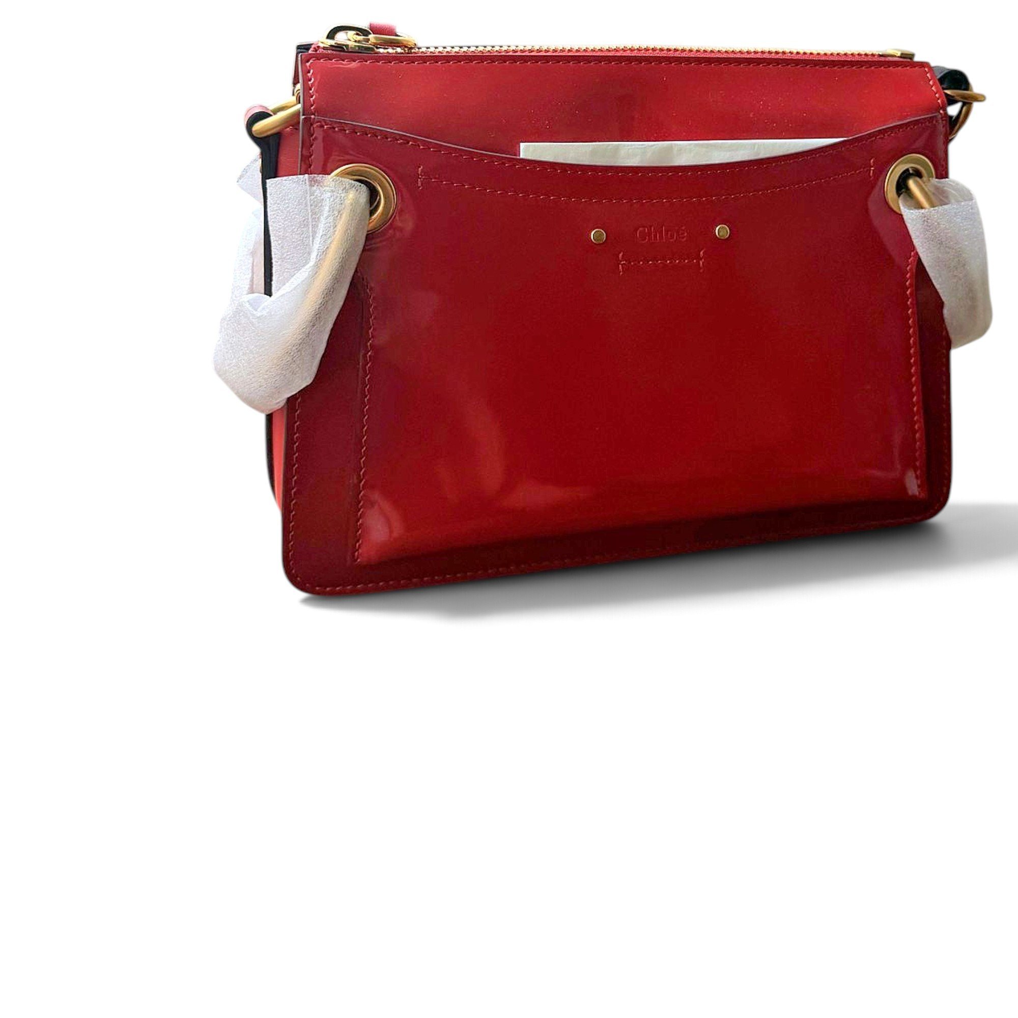 Patent leather handbag