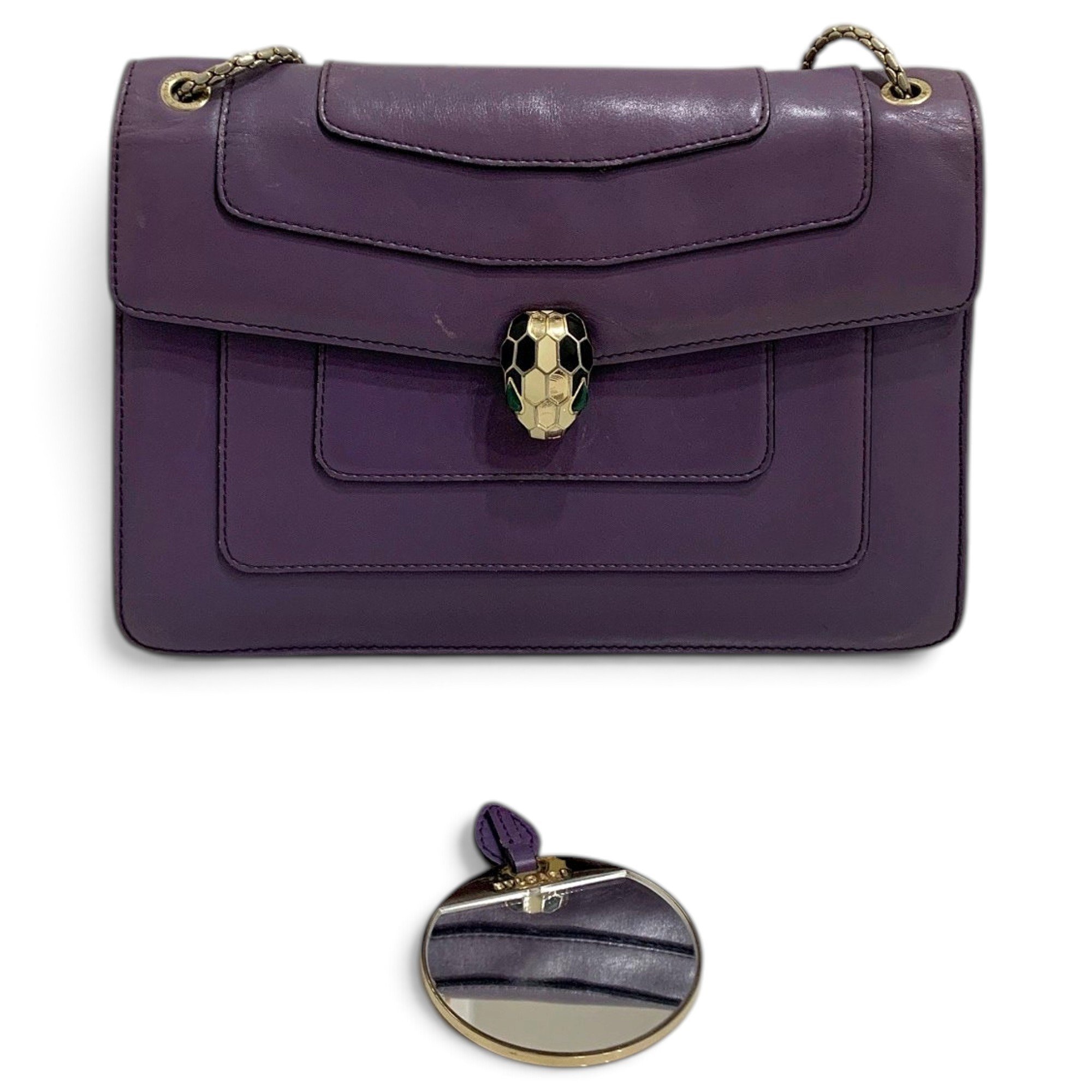 Serpenti leather handbag