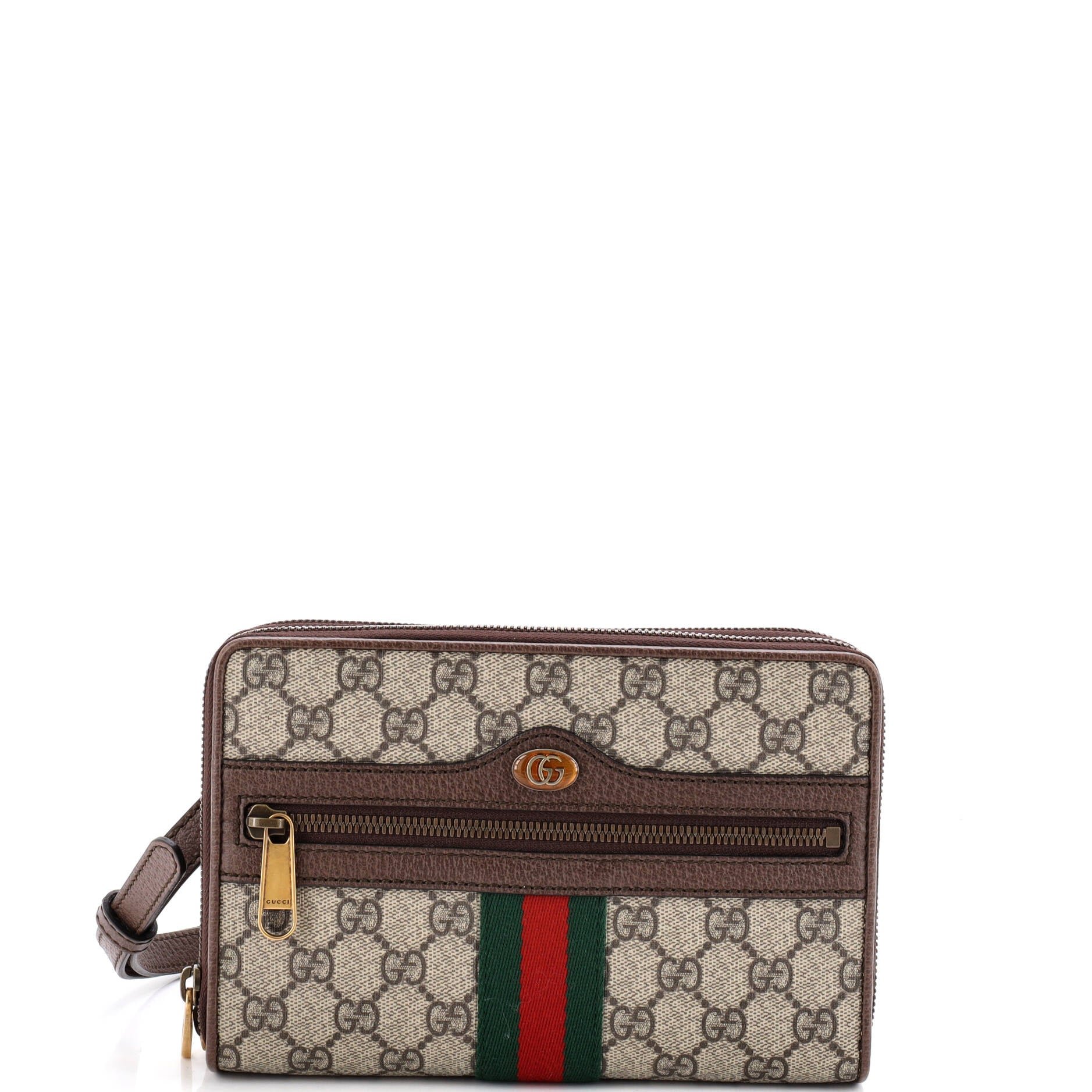 Ophidia Double Zip Crossbody Bag GG Coated Canvas Small