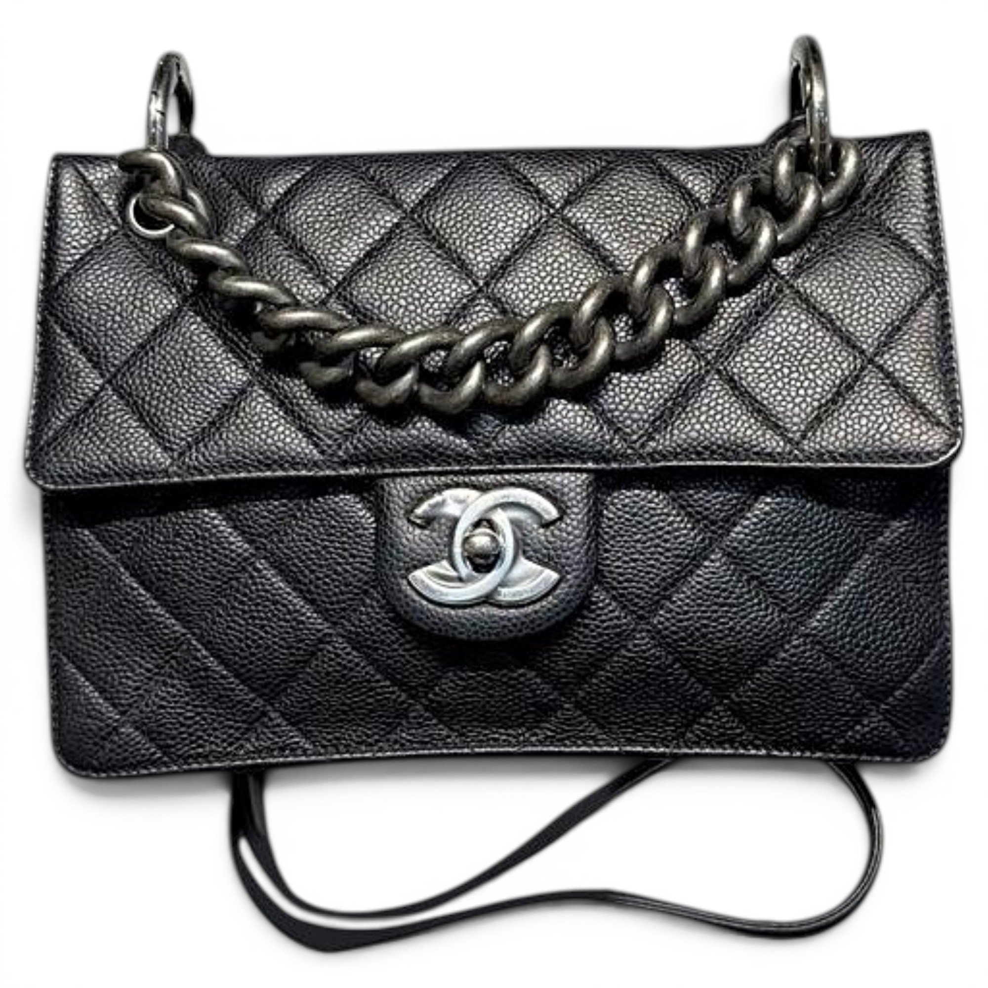 Trendy CC Flap leather handbag